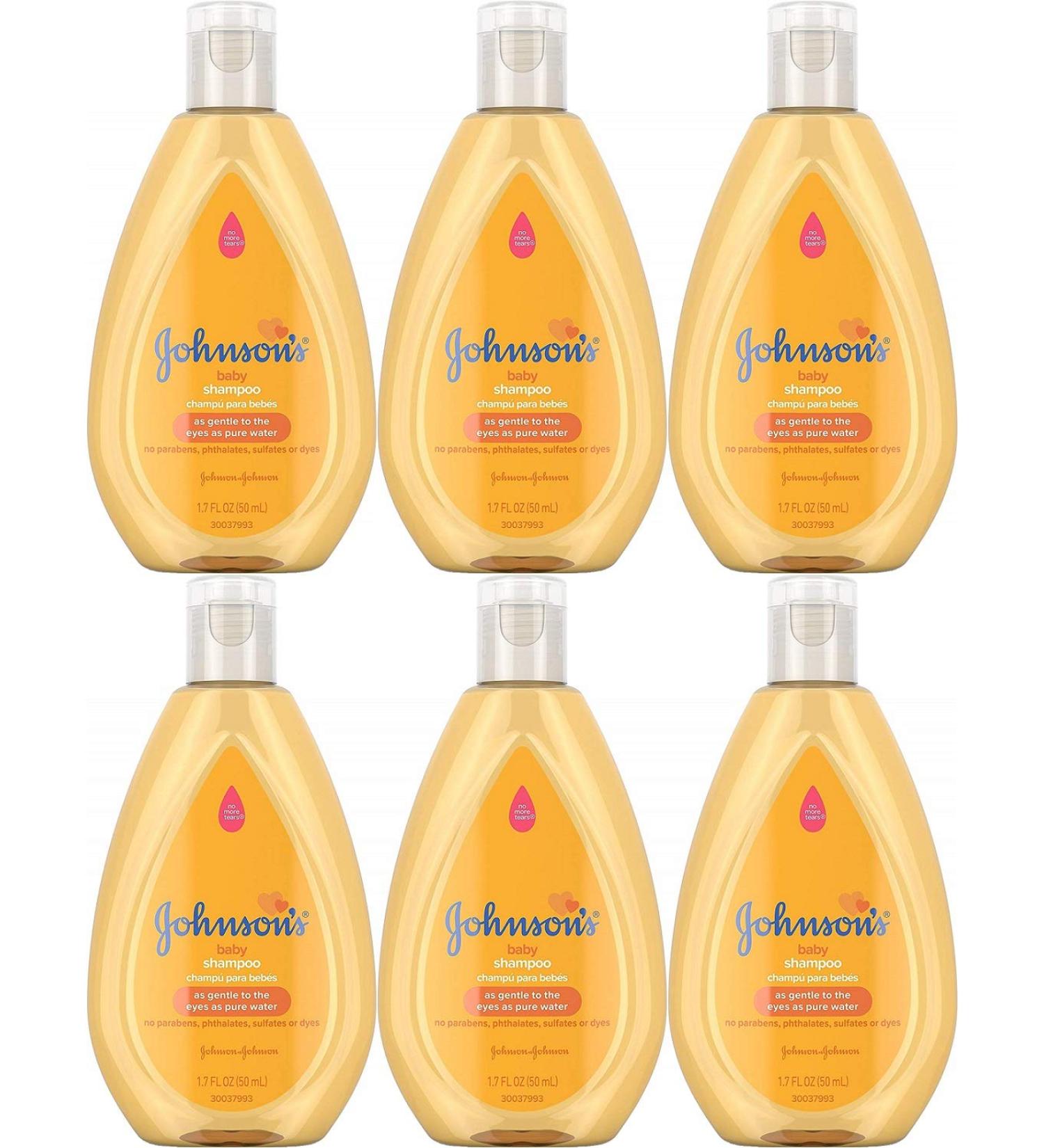 Johnson's Baby Shampoo, Travel Size, 1.7 Ounce (Pack of 6)