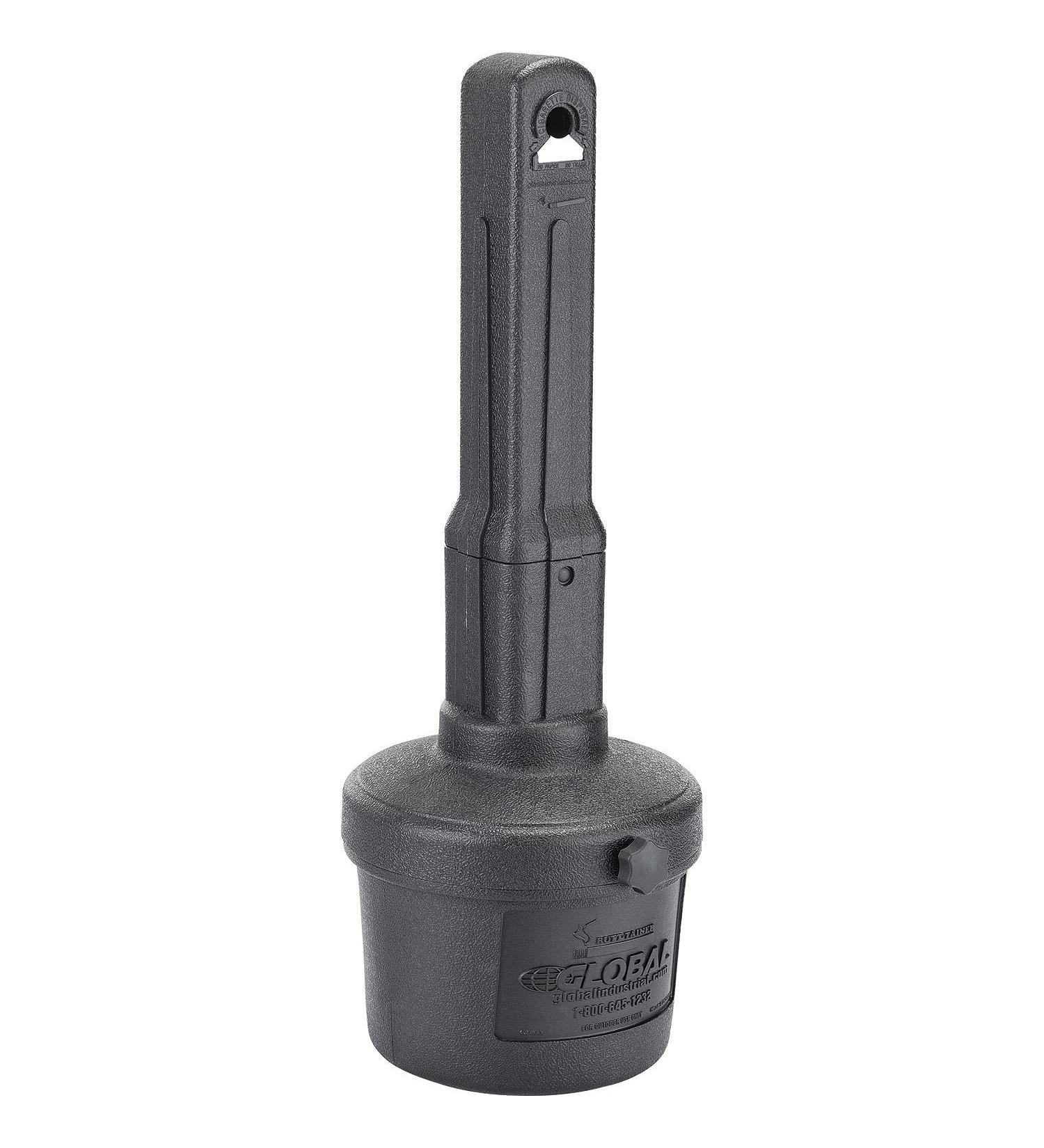 Black Outdoor Ashtray - 1-1/2 Gallon: Weatherproof Design for Outdoor Use - Buy Online on GoSupps.com