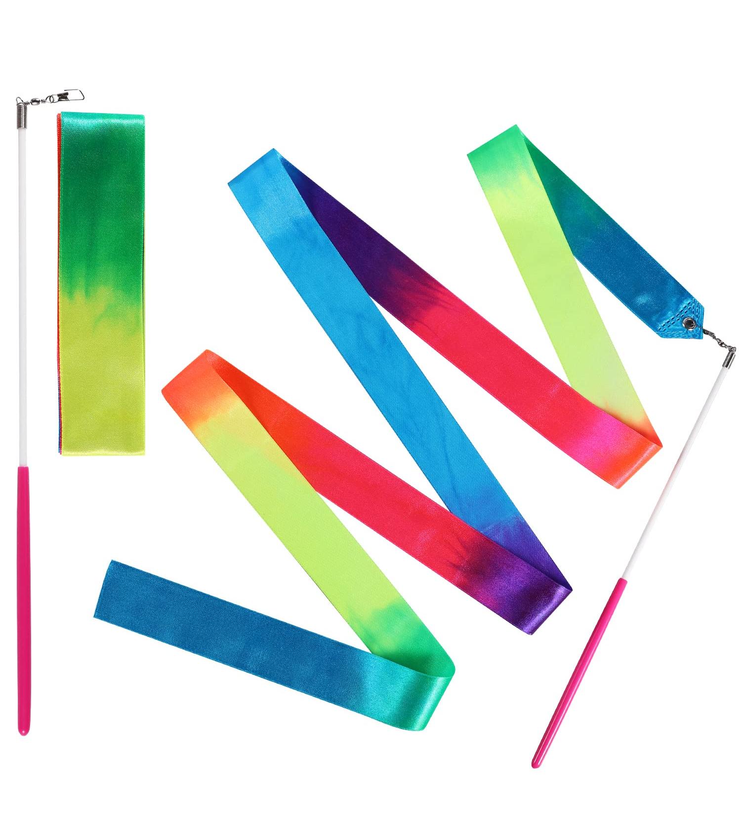 LUTER 2pcs Gymnastics Ribbons - 78.7 Inch Colorful Dance Ribbon Set for Kids Girls - Buy Online on GoSupps.com