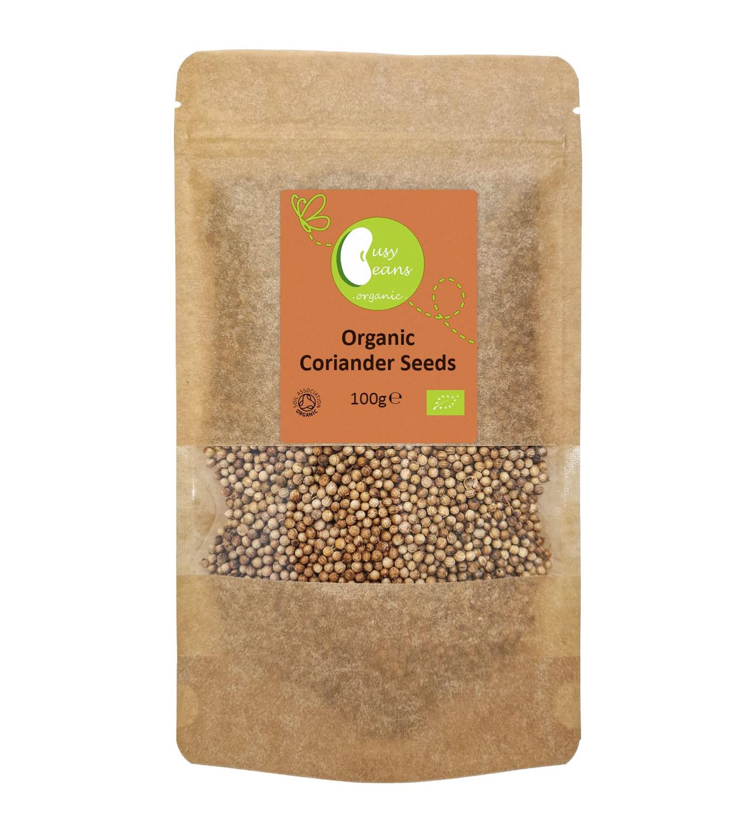 Certified Organic Coriander Seeds (100g) by Busy Beans Organic - Buy Online on GoSupps.com