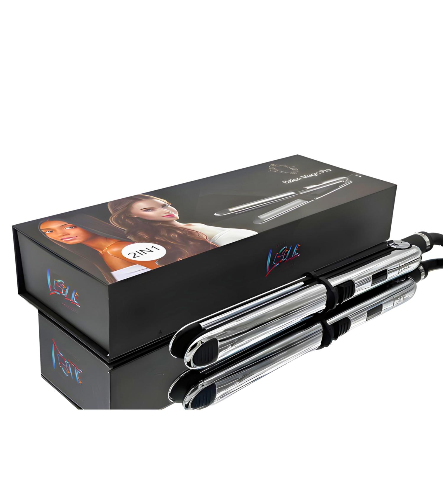 Salon Magic Pro Flat Iron | Professional Titanium Straightener & Styling Iron | Fast Heat Up to 450 F | Travel-Friendly LCD Display - Buy Online on GoSupps.com