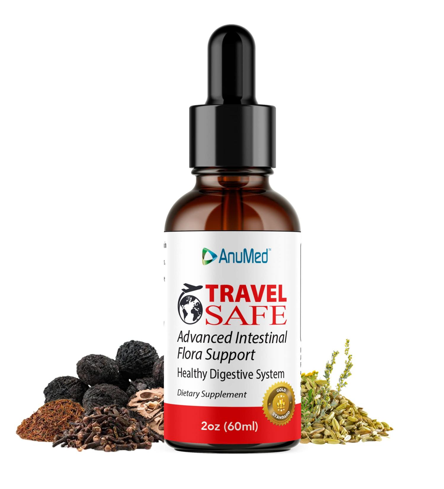 Anumed Travel Safe Liquid Drops for Intestinal Cleansing (2oz) - Natural Herbal Supplements - Buy Online on GoSupps.com
