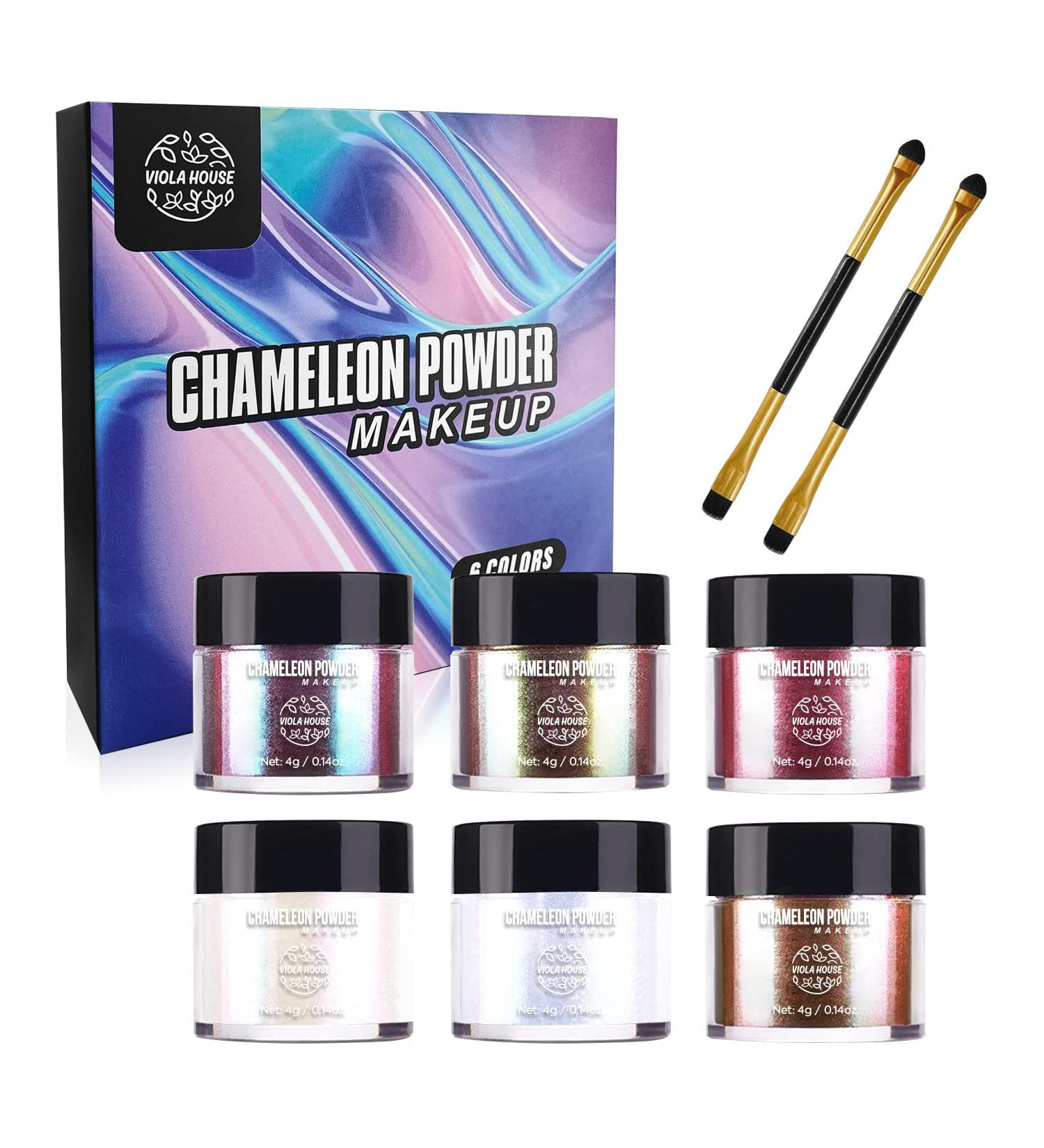 Viola HOUE Chameleon Glimmer Powder Nail Art Pigment Set - Glitter Powder Collection - Buy Online on GoSupps.com