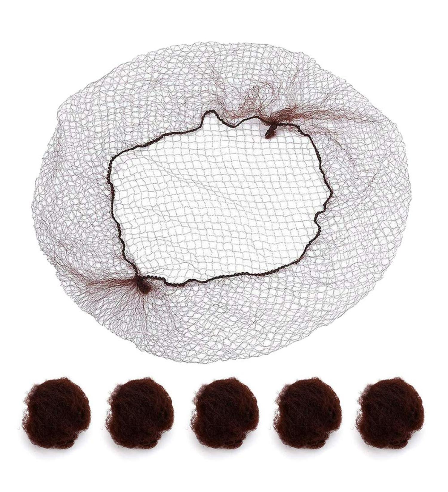 Pack of 100 Invisible Elastic Hair Nets - 20 Dark Brown for Wig & Hair Fixation | Perfect for Ladies' Knot Making - Buy Online on GoSupps.com