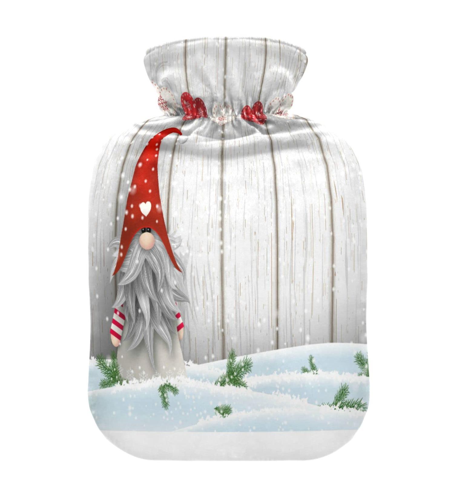 Dwarf Christmas Hot Water Bottle - 2L Warm & Cold Compress for Pain Relief & Bed Warmer - Buy Online on GoSupps.com
