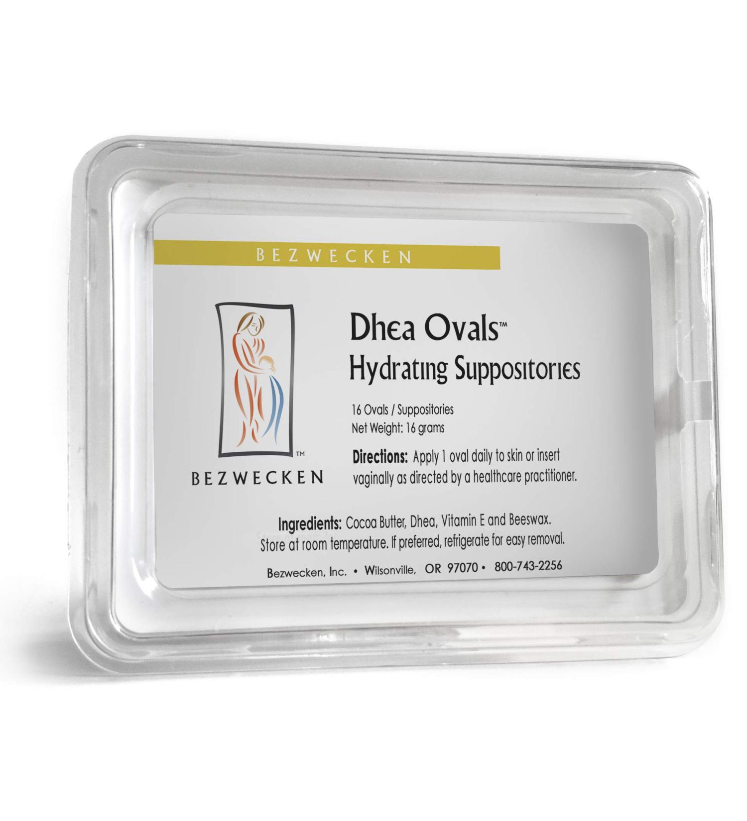 Bezwecken DHEA Ovals - 16 Suppositories for Vaginal Dryness in Menopausal Women - Buy Online on GoSupps.com
