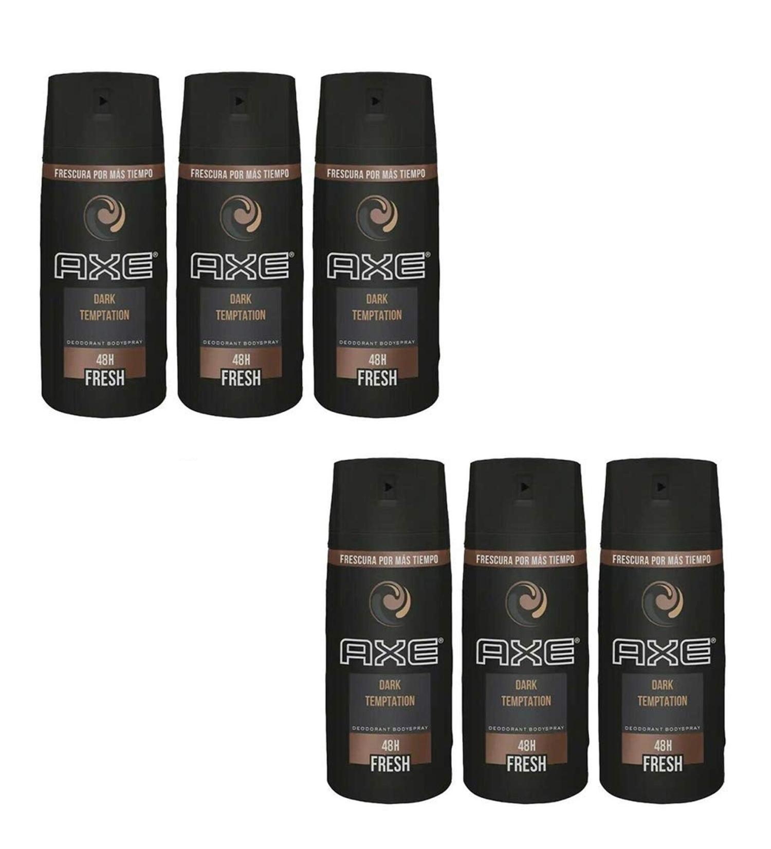 AXE Dark Temptation Men's Body Spray Deodorant 4 Oz (Pack of 6) - Buy Online on GoSupps.com