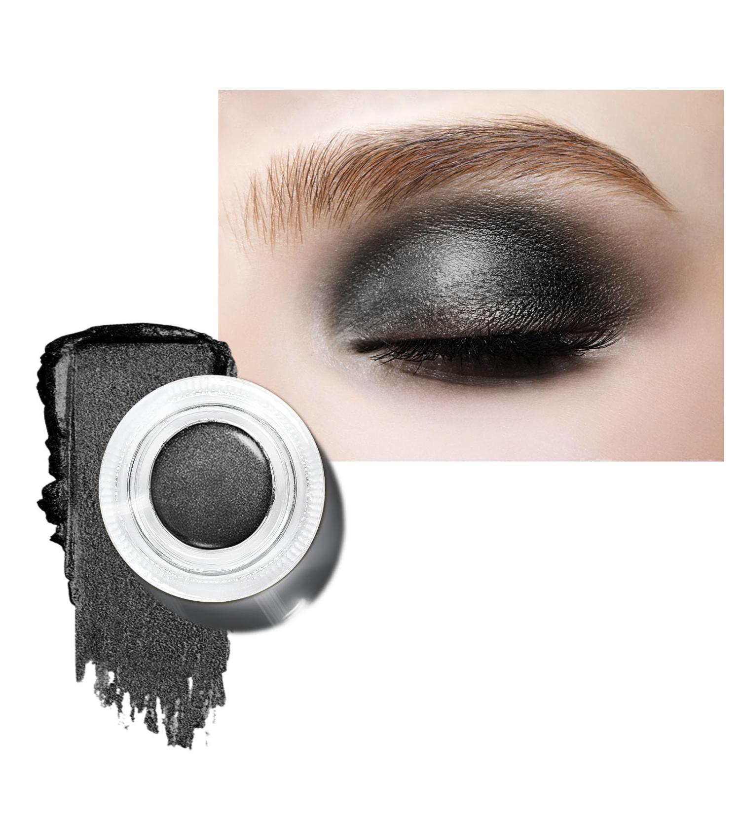  LOPHE LOPHE Long-Lasting Black Eyeshadow - High Pigmentation Water Resistant Metallic Eyeshadow - Shimmering Smudge-Proof Glitter Effect - Vegan - Cruelty-Free - 5g - Buy Online on GoSupps.com