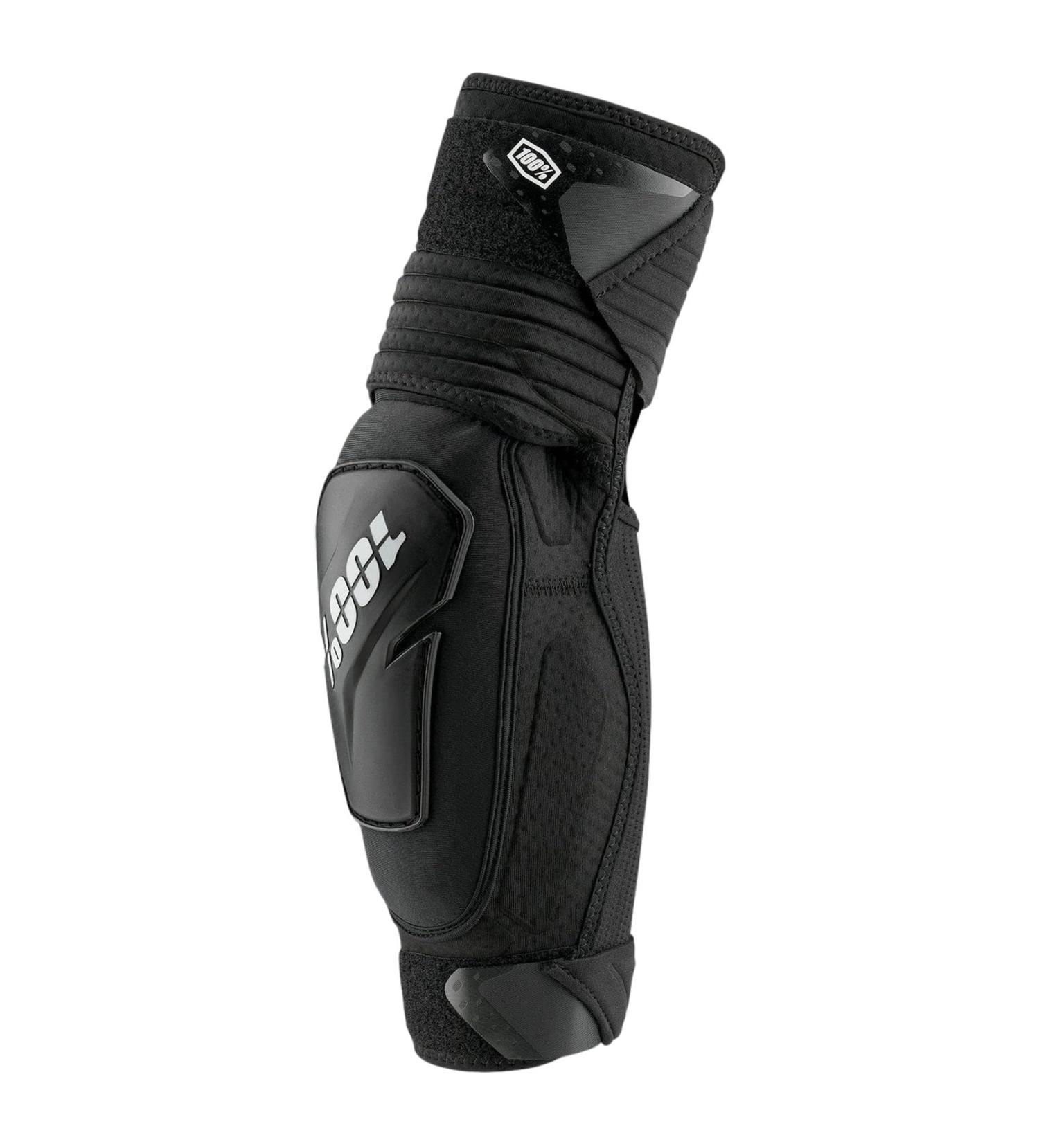 100% Fortis Mountain Biking Elbow Pad - MTB & BMX Protection - Hard Plastic and Smartshock Impact Absorbing Foam Padding Black Large-X-Large