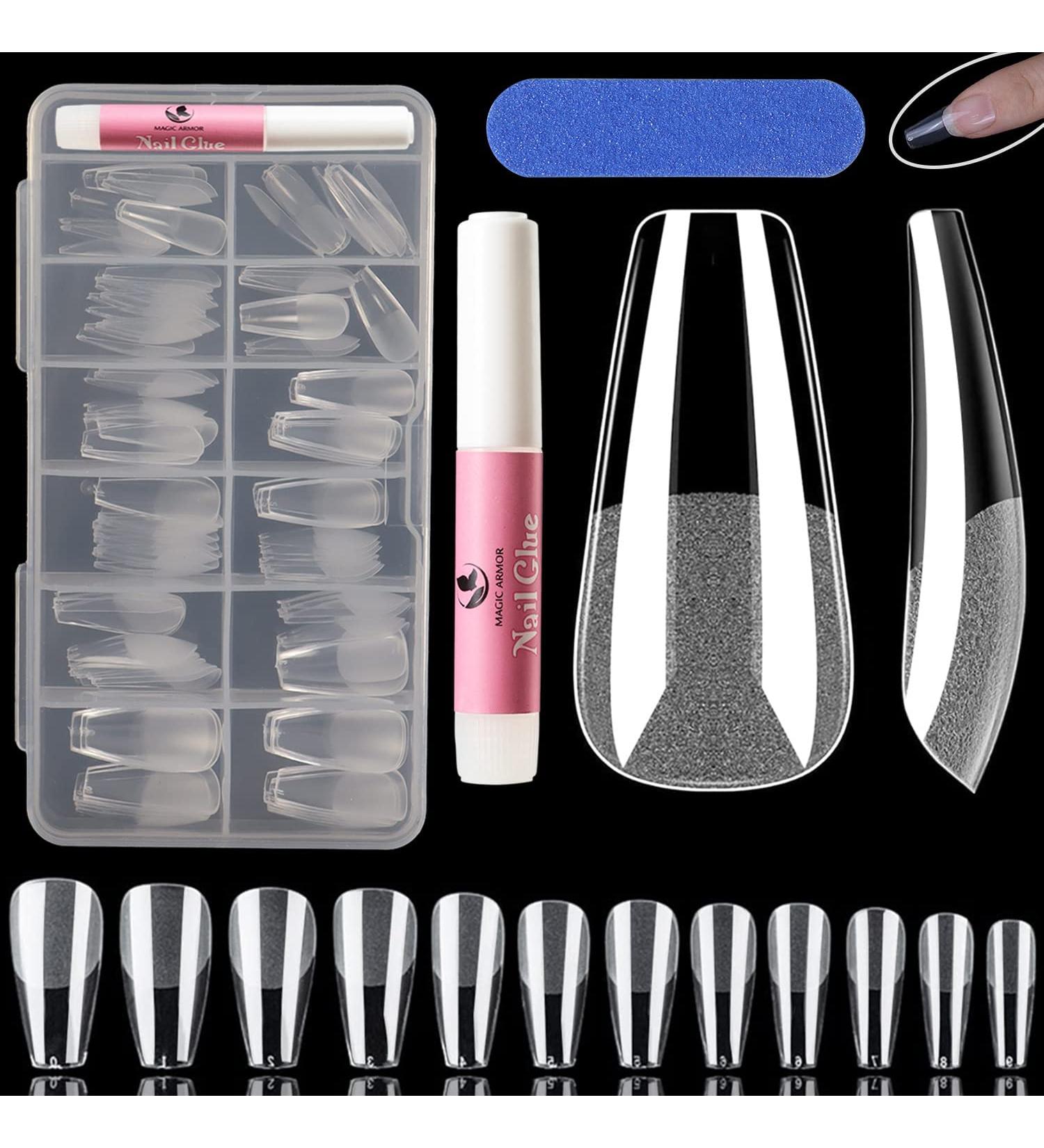 120pcs Short Matte Coffin Nail Tips - Pre-shaped, Full Cover Acrylic False Nails for Nail Extension - 10 Sizes - Buy Online on GoSupps.com