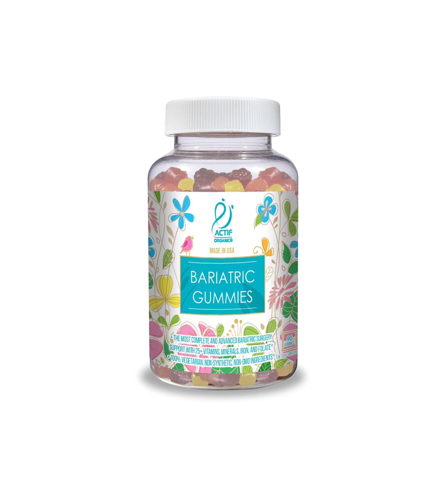 ACTIF Organic Bariatric Multivitamin Gummies - 90 Count | Advanced Formula with 25+ Organic Vitamins and Minerals for Bariatric Surgery - Buy Online on GoSupps.com