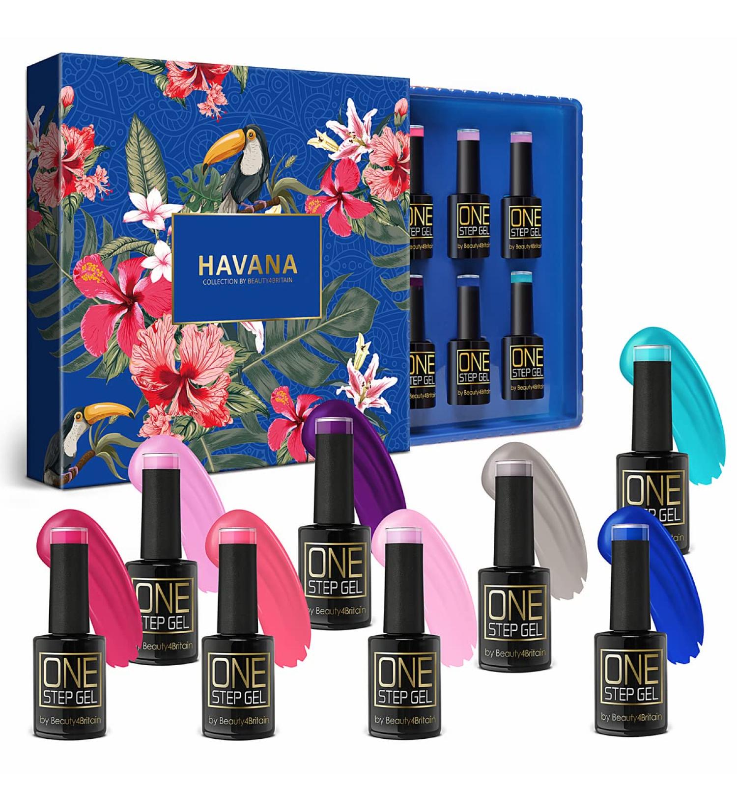 Beauty4Britain Set of 8 One-Step UV/LED Gel Nail Polish 11 ml By Beauty4britain Havana Collection - Buy Online on GoSupps.com