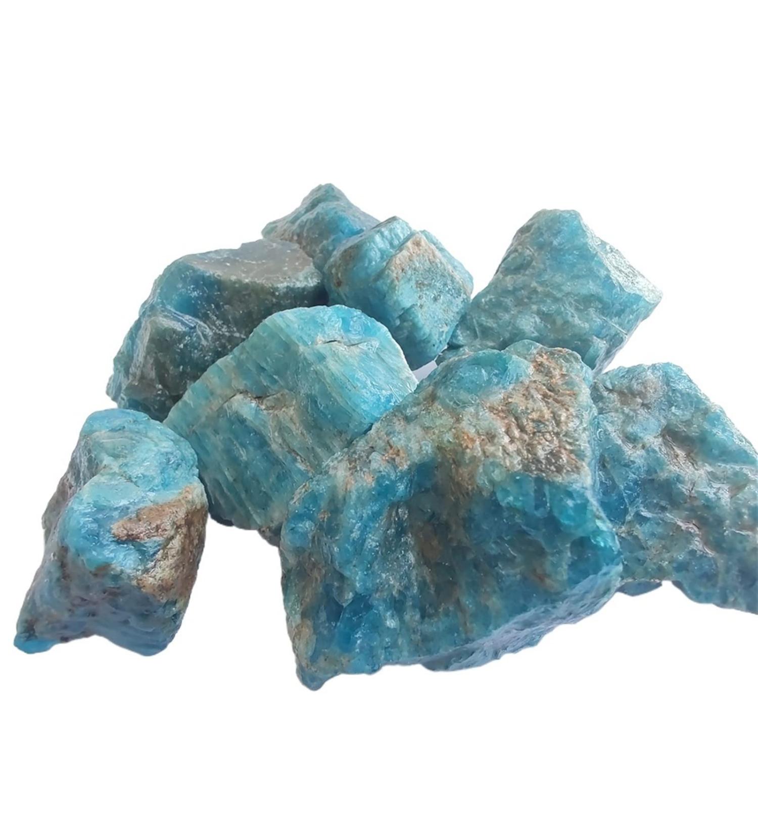 50g Natural Blue Green Yellow Apatite Crystal Rough Raw Stone Rock Specimen Decoration Stone Full of Texture (Color : Blue Apatite Size : 2-4cm 50g) 2-4cm 50g Blue Apatite - Buy Online on GoSupps.com