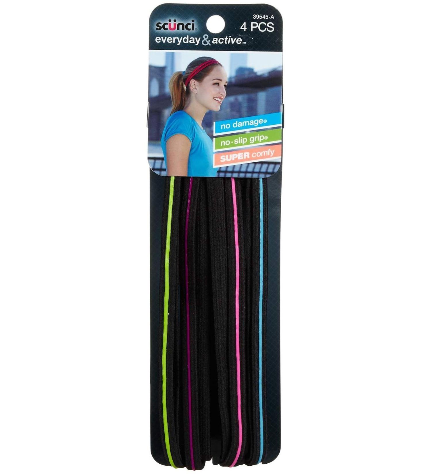 Scunci No Slip Grip Silicone Headwraps 4 ct - Everyday & Active - Buy Online on GoSupps.com