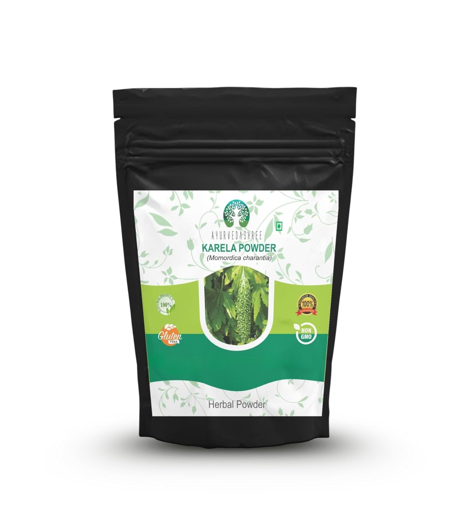 AYURVEDASHREE Bitter Melon Powder 200 Gm I Momordica Charantia/Karela Fruit Powder I Ayurvedic herb I Support Liver Function I Herbal Supplement I Supports Skin and Stomach - Buy Online on GoSupps.com