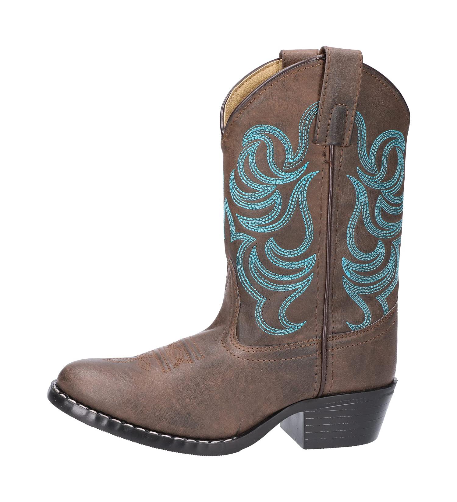 Smoky Mountain Boy's Monterey Western Boots Cowboy 6 - Toddler Brown/Blue - Buy Online on GoSupps.com