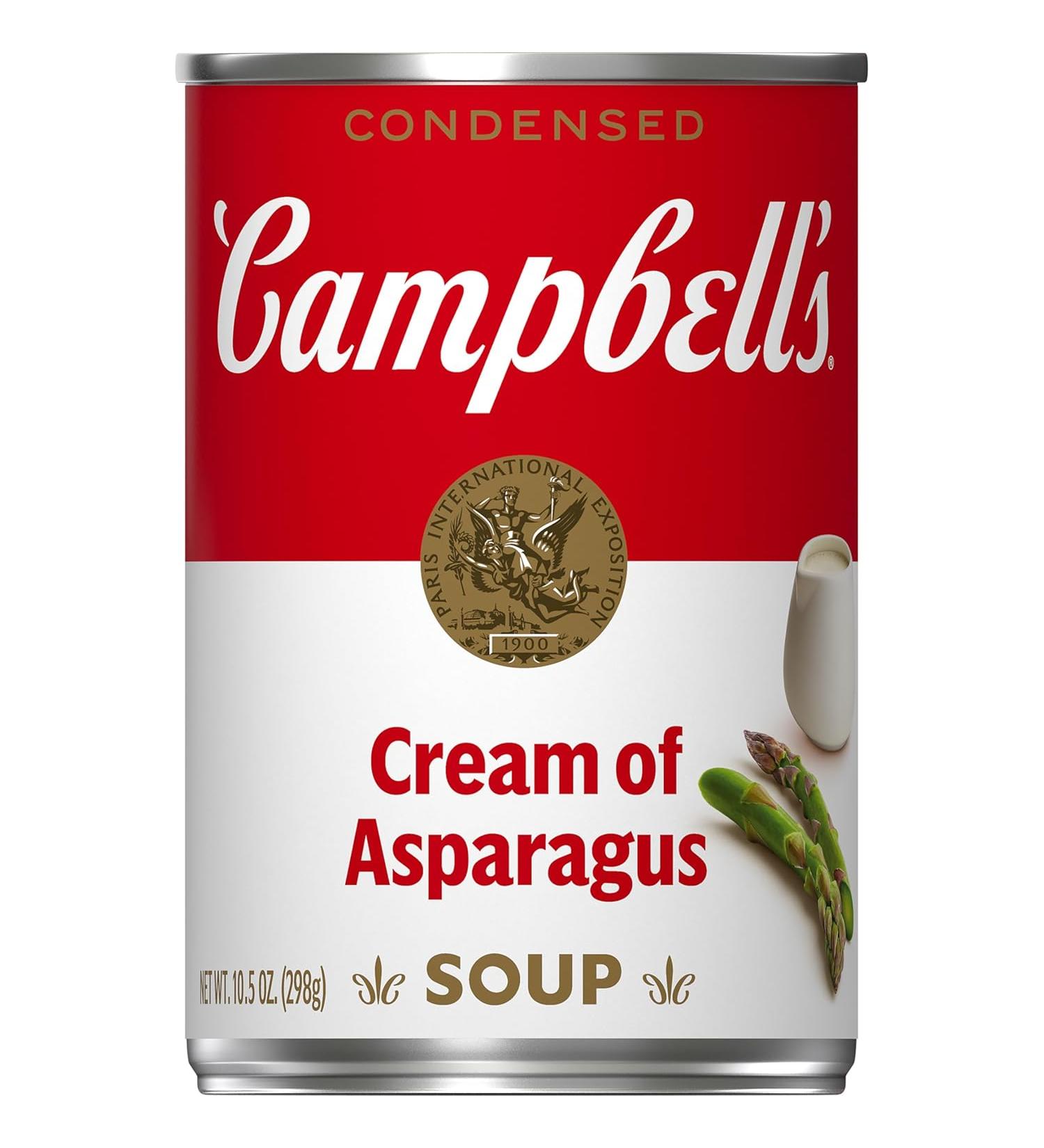 Campbell's Condensed Cream of Asparagus Soup, 10.5 oz Can - Buy Online on GoSupps.com