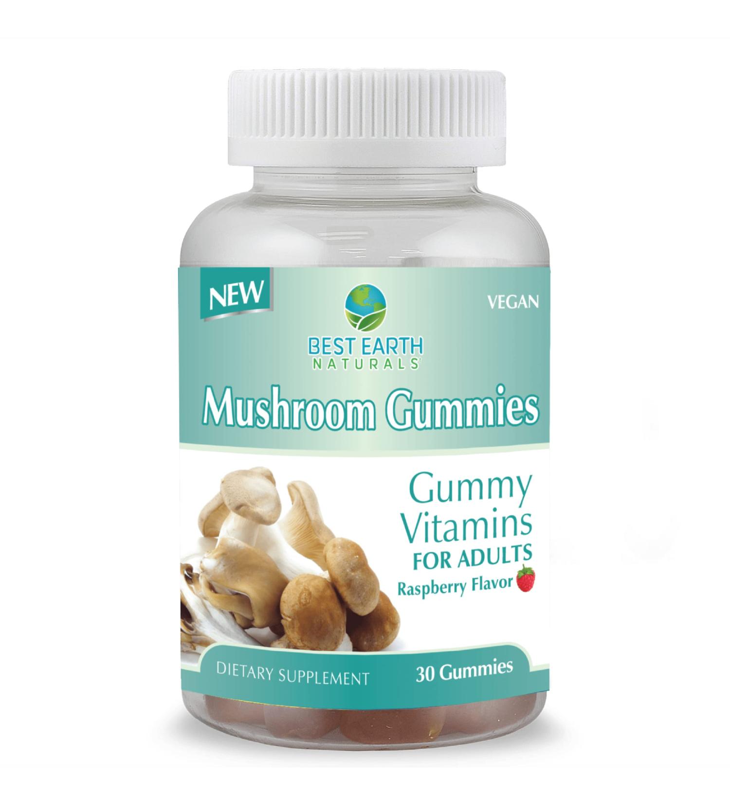 Best Earth Naturals Mushroom Gummy Vitamins Supplement for Energy & Clarity - Immune Support Gummies w/Lion's Mane Reishi Cordyceps & More - 30 Gummies (30-Day Supply) Mushroom Gummies - Buy Online on GoSupps.com