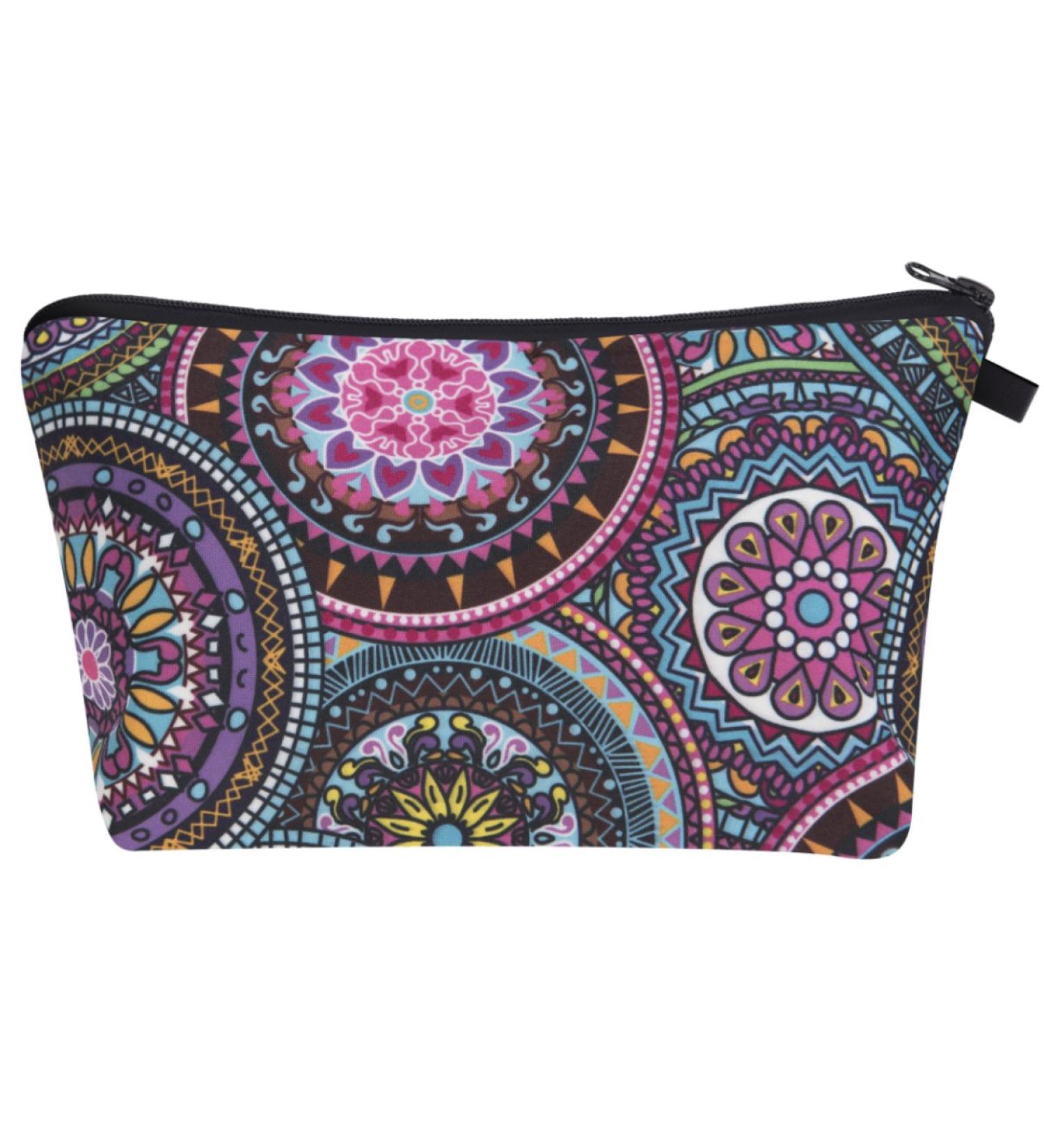 PREMYO Small Cosmetic Bag for Women - Versatile Makeup & Pencil Case - Mandala Design - Buy Online on GoSupps.com
