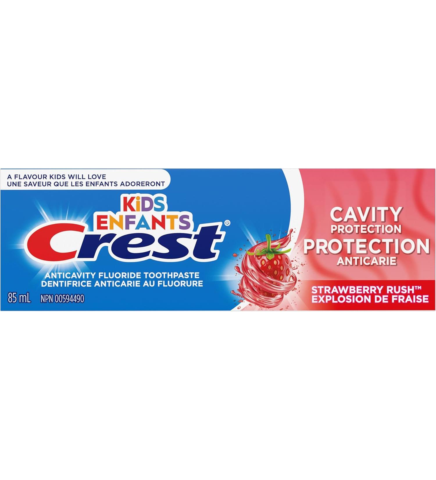 Crest Kid's Anticavity Fluoride Toothpaste Strawberry Rush Flavor 85 mL (Pack of 3) - Buy Online on GoSupps.com