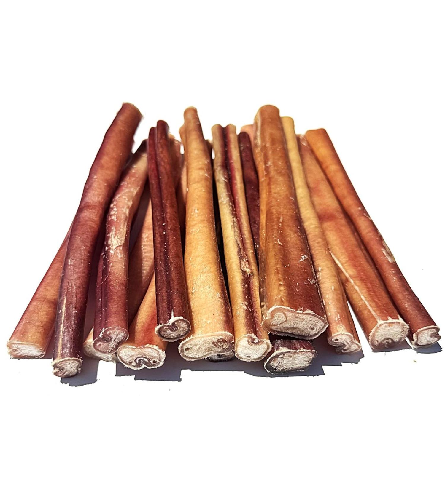 Bully Sticks for Dogs - Bully Sticks Dog Chew Treat - *Thin for Small Dogs and Puppies* - *(6 INCH 10 Pack Approx. 150 Grams)* - Low to No Odor Bull Pizzle - Premium All Natural Bully Sticks (10 PACK APPROX.) 15 g (Pack of 10) - Buy Online on GoSupps.com