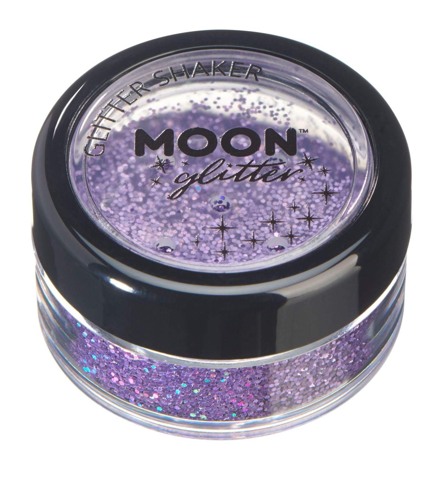 Moon Glitter Purple Holographic Glitter Shaker - 5g - Cosmetic Festival Makeup for Face, Body, Nails, Hair & Lips - Buy Online on GoSupps.com