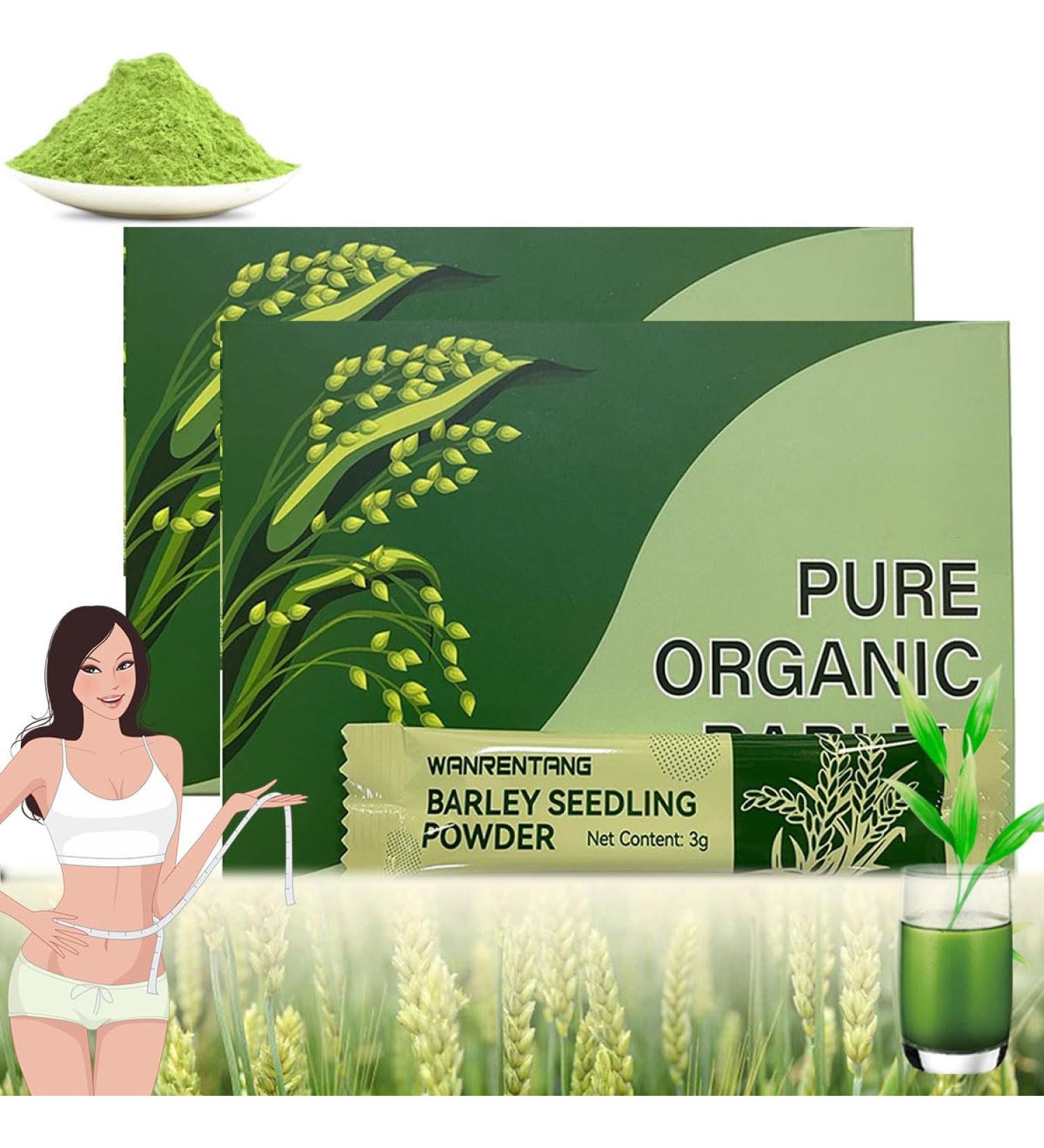 Naveta Pure Organic Barley Grass Powder - Barley Grass Juice Powder - Naveta Barley Grass Powder Organic for Women and Men Vegan Friendly (2 boxes) - Buy Online on GoSupps.com