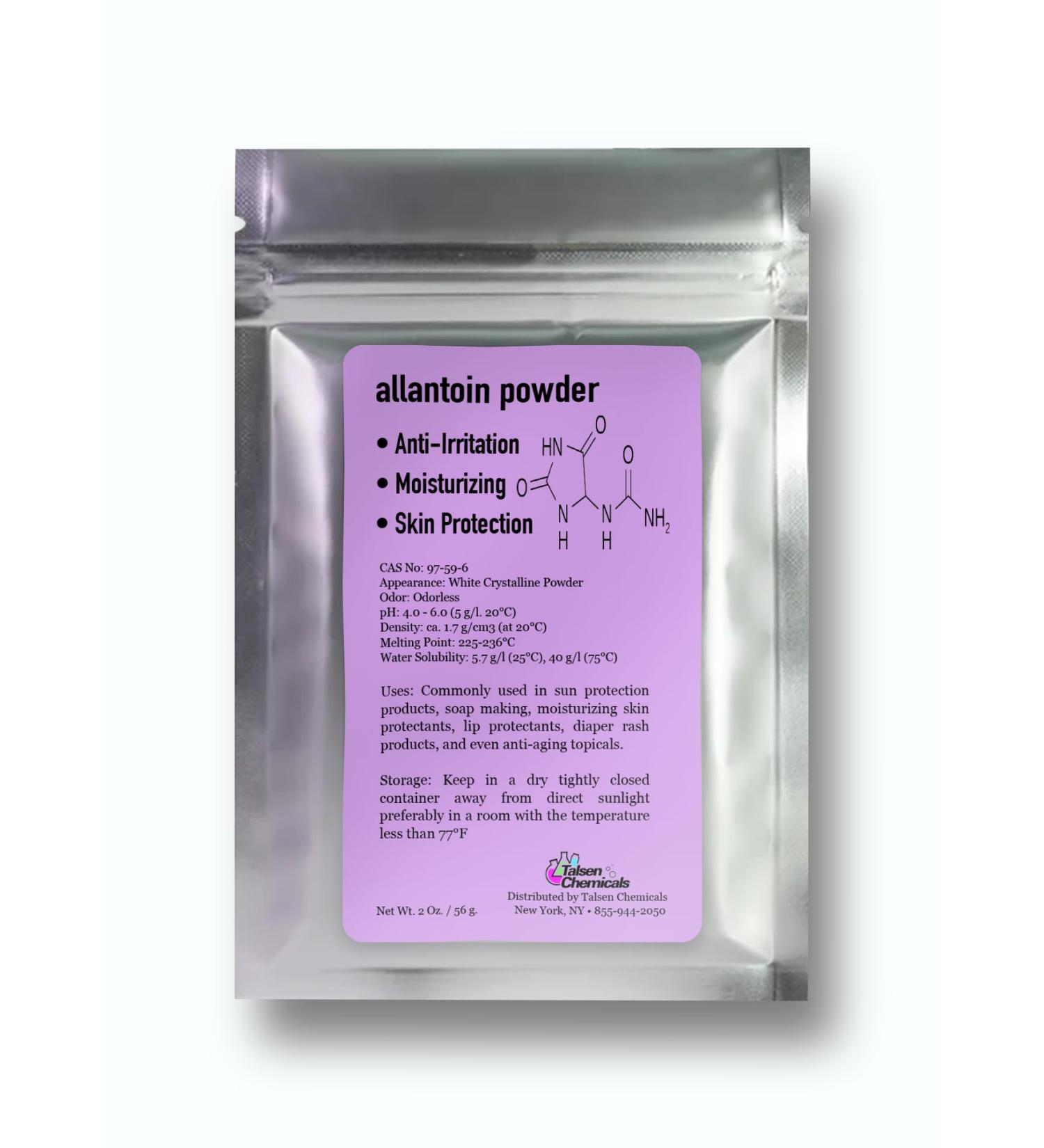 Allantoin Powder 2 Oz Cosmetic Grade for DIY Emulsion Cream Lotion Skin Care (2 oz. / 56 Grams) Allantoin Helps to Hydrate The Skin by Talsen Chemicals 2 Ounce (Pack of 1) - Buy Online on GoSupps.com