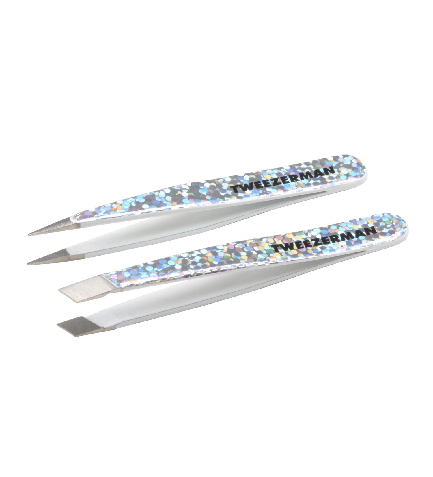 Tweezerman Hollygraphic Micro Mini Slant Point Tweezer Set - Precision Tool for Perfectly Groomed Brows - Buy Online on GoSupps.com