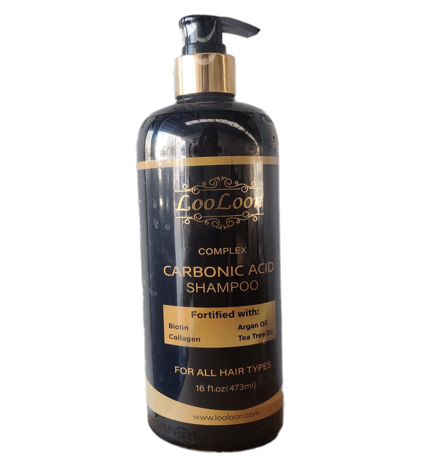Carbonic Acid Shampoo for Hair Growth with Biotin, Collagen, Tea Tree & Argan Oil - 16 Oz | Anti-Hair Loss Set for Men and Women - Buy Online on GoSupps.com