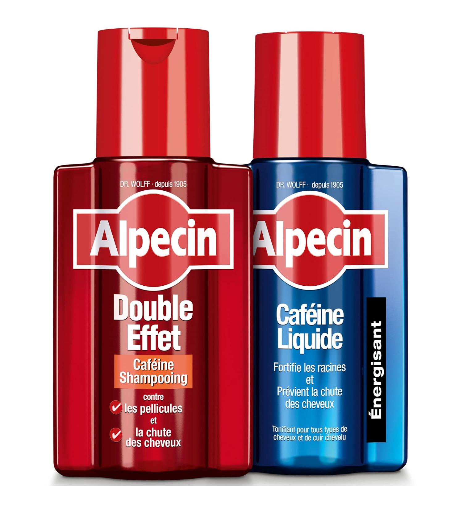 Alpecin Double Effect Caffeine Shampoo 200 ml + Alpecin Liquid Caffeine 200 ml (anti-hair loss & anti-dandruff shampoo + liquid) - Buy Online on GoSupps.com
