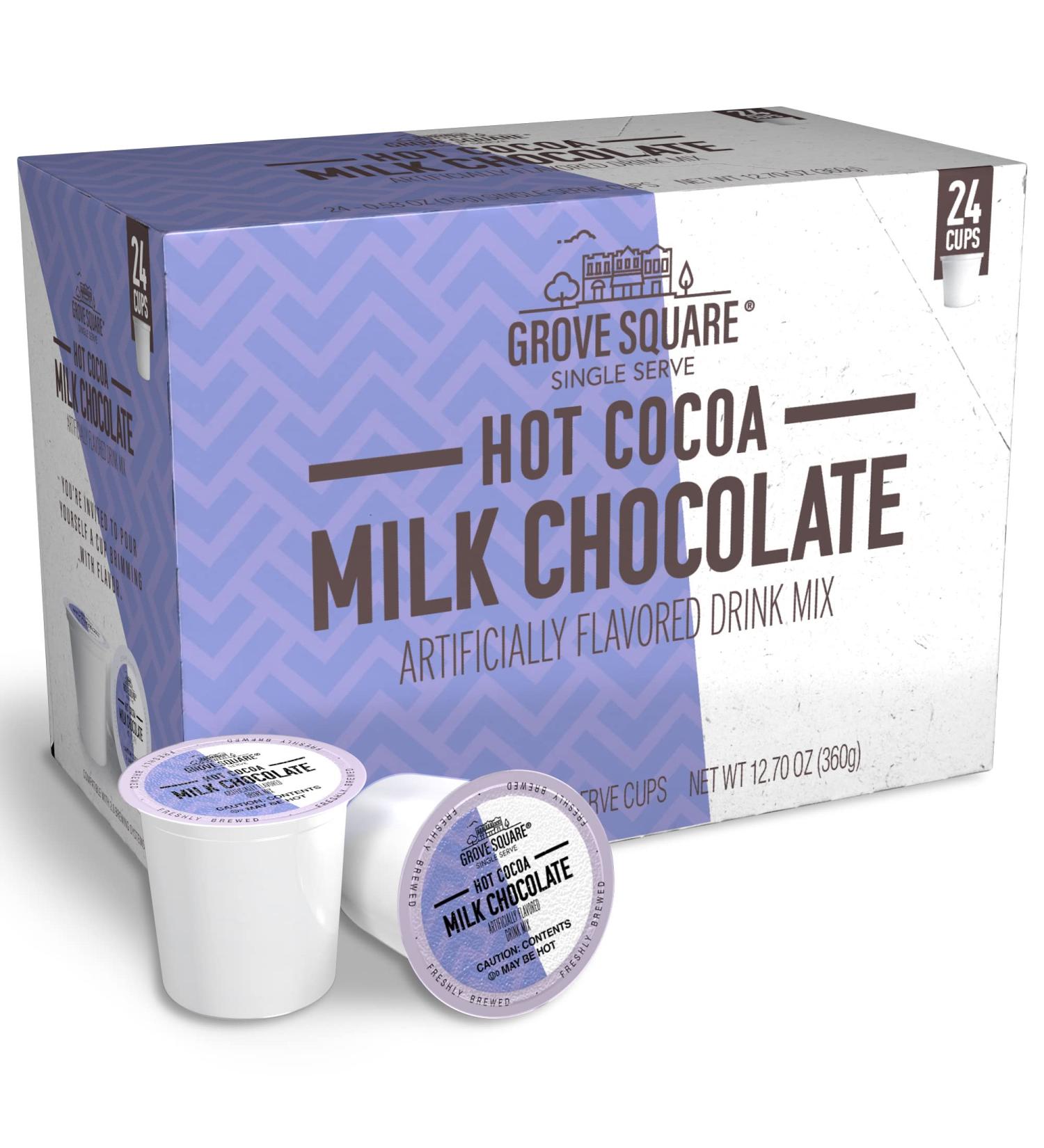 Grove Square Hot Cocoa Pods - Milk Chocolate, 24 Count | Single Serve Hot Chocolate - Buy Online on GoSupps.com