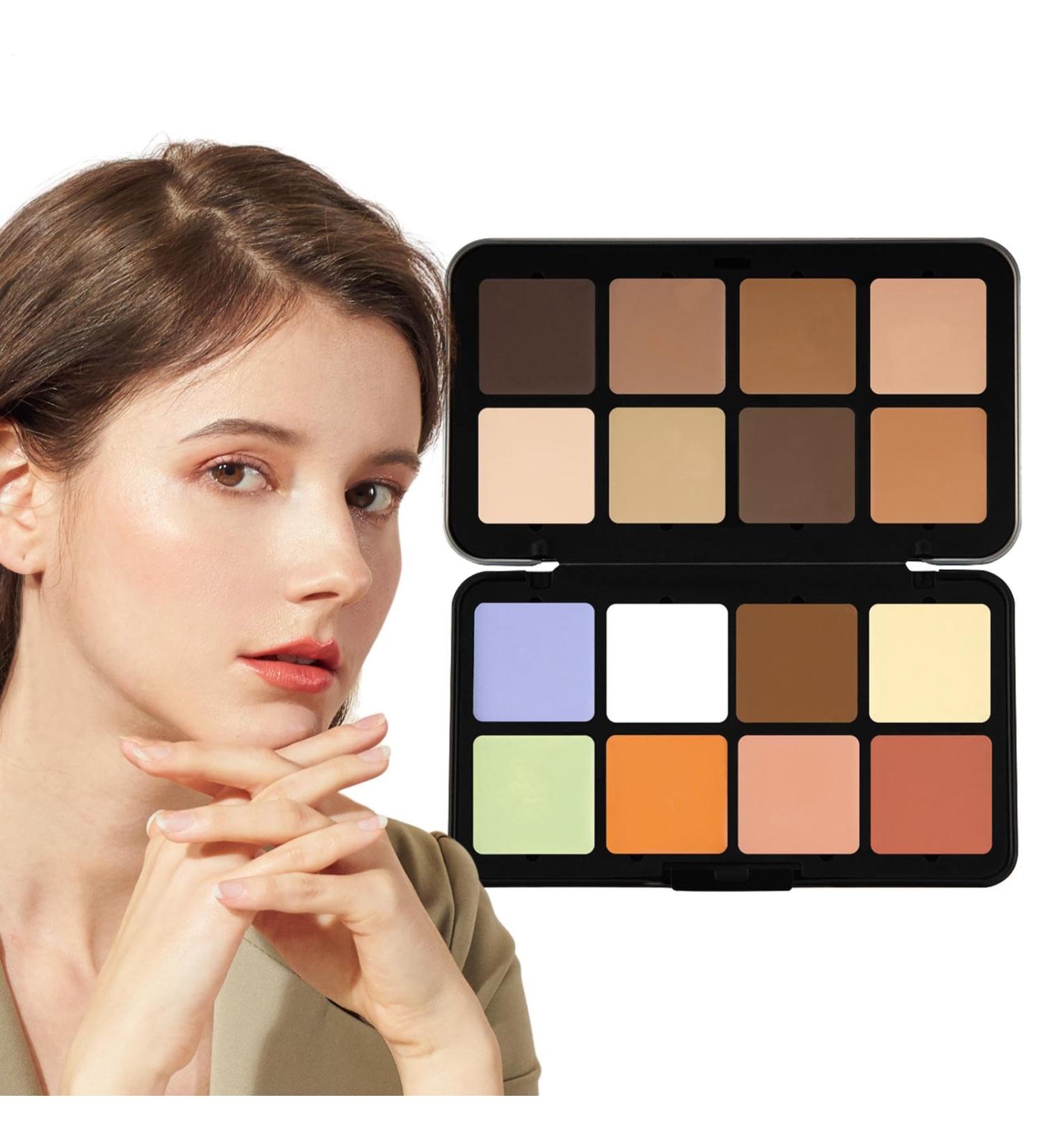 Cream Concealer Palette Cream Contour Palette Face Cosmetic Palette 16 Colors Contour Concealer Cream Contouring Contour Palette Face Highlighter Makeup for Beginners - Buy Online on GoSupps.com
