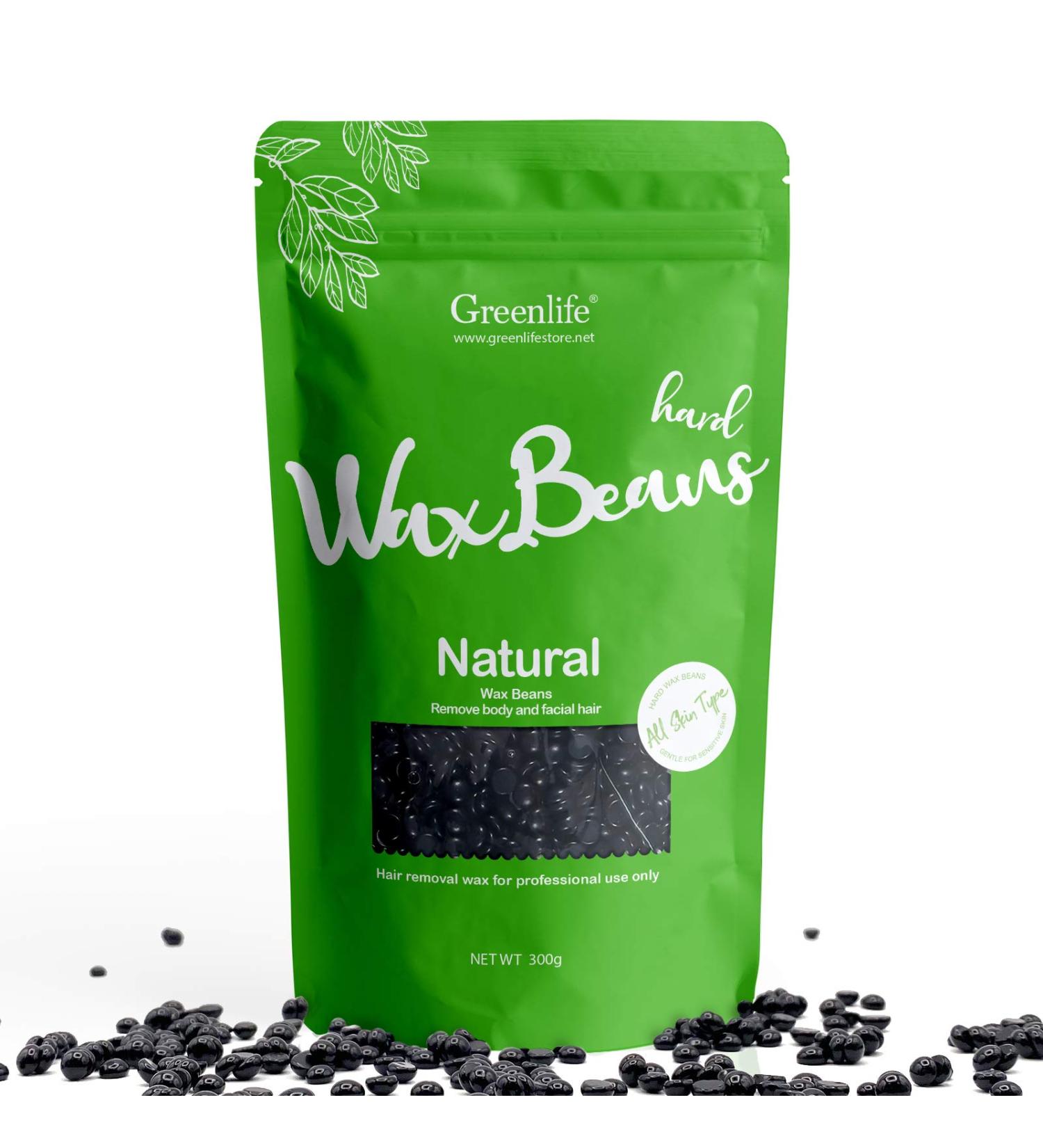 GreenLife 300g/0.66lb Hard Wax Beads Hard Wax Beans Hair Removal Painless Waxing Bean Home wax Kit for Facial Legs Arms Body Bikini Brazilian Pearl Depilatory Hot Waxs for Women and Men (300g Bagged Blackcurrant) - Buy Online on GoSupps.com