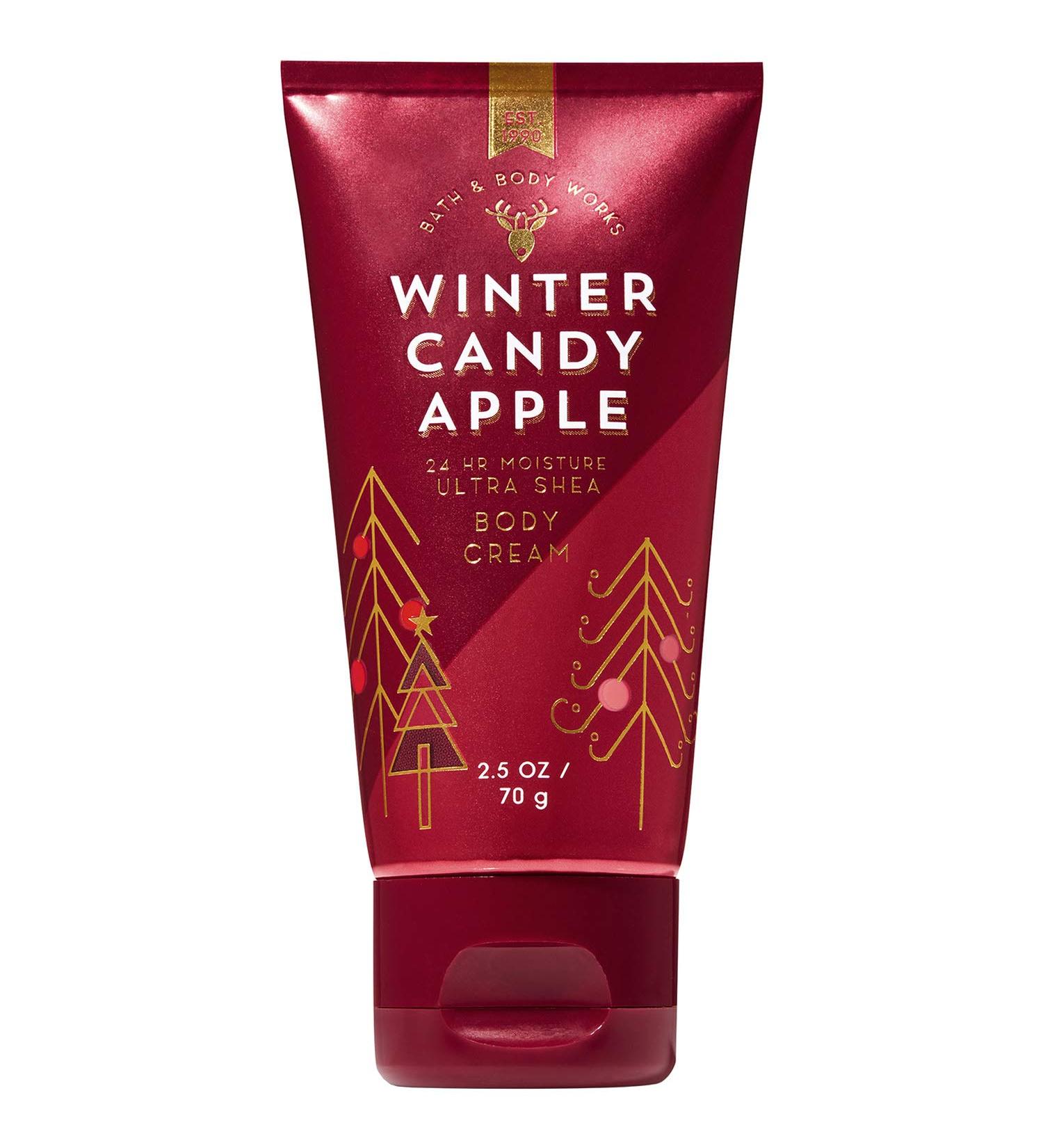 Bath and Body Works WINTER CANDY APPLE Travel Size Body Cream 2.5 Ounce
