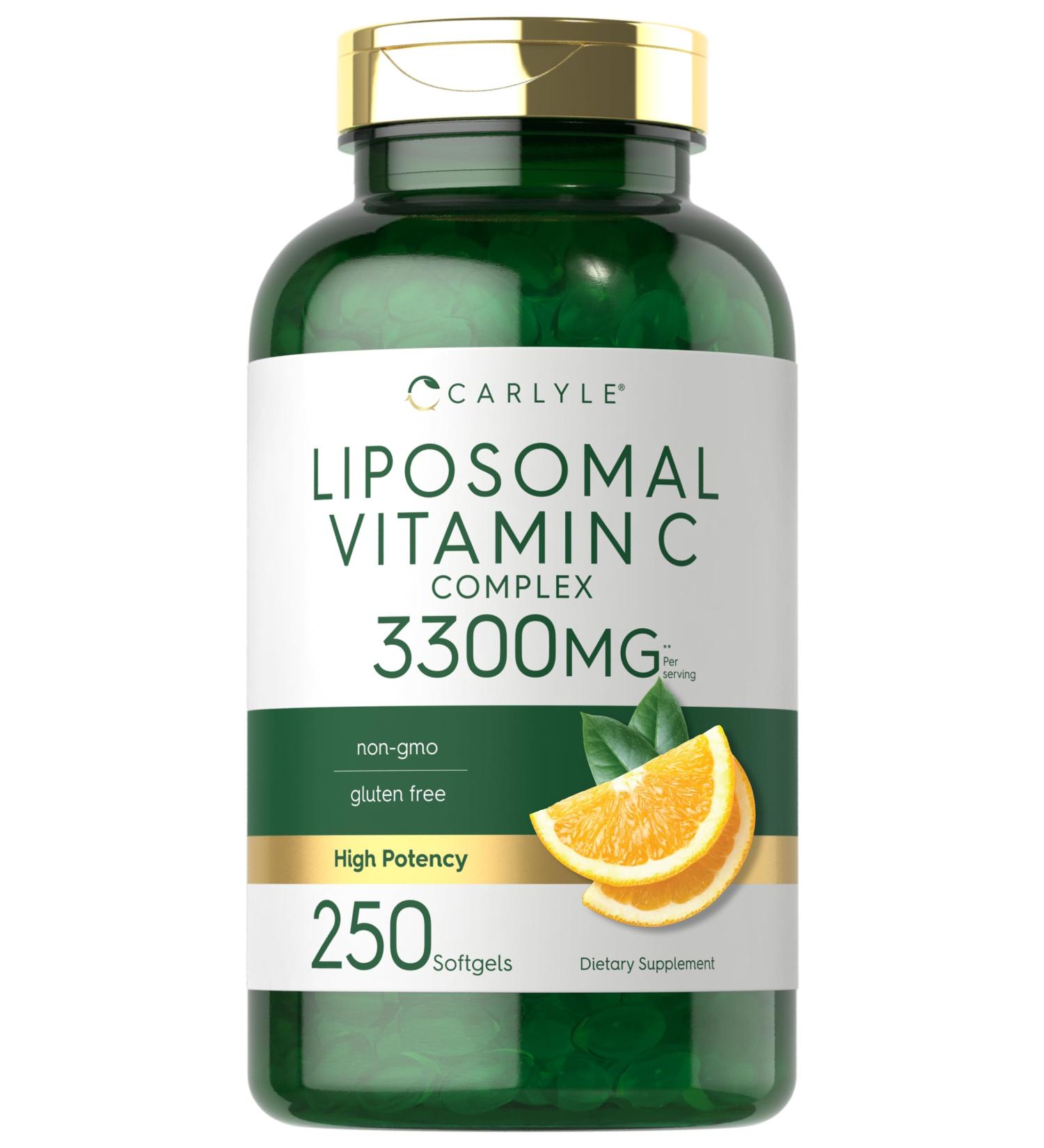 Carlyle Liposomal Vitamin C Complex | 250 Softgels | High Potency, Non-GMO & Gluten Free - Buy Online on GoSupps.com