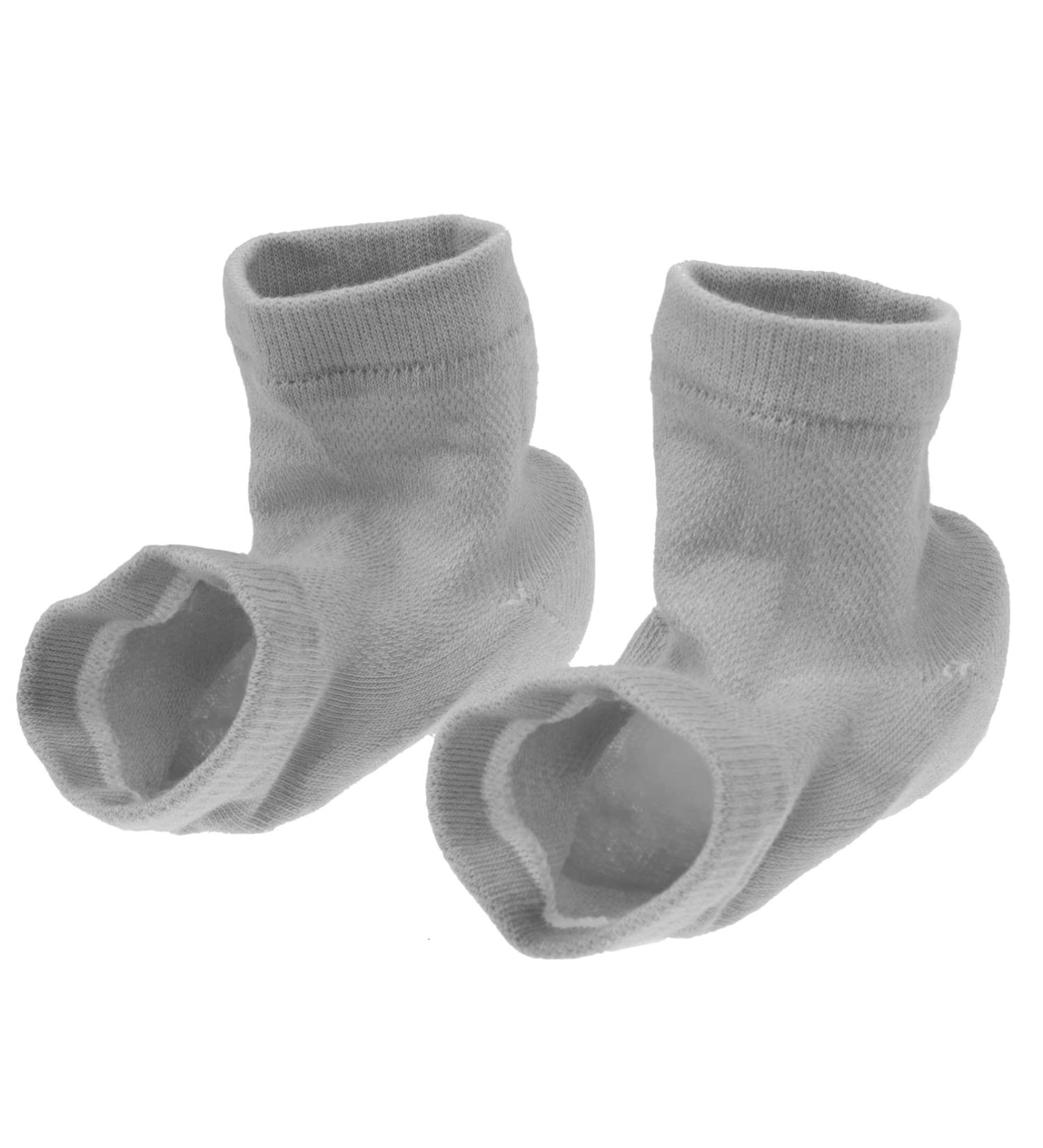 Moisturizing Heel Socks - Spa Socks for Dry Cracked Feet | Heel Balm Treatment | 1 Set Gray - Buy Online on GoSupps.com