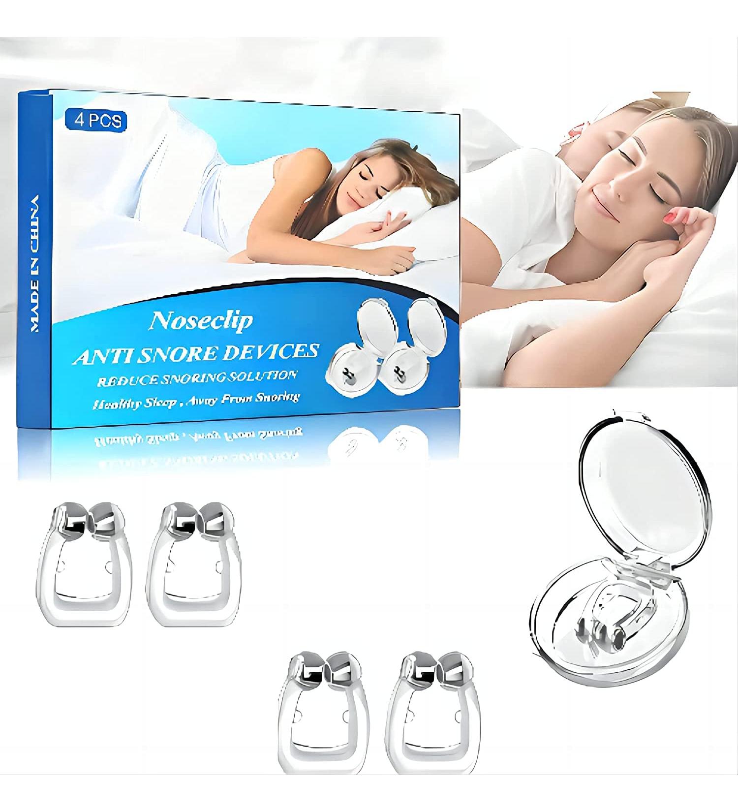 Silicone Magnetic Anti Snoring Nose Clip - 4pc Set for Quieter & Restful Sleep - Buy Online on GoSupps.com