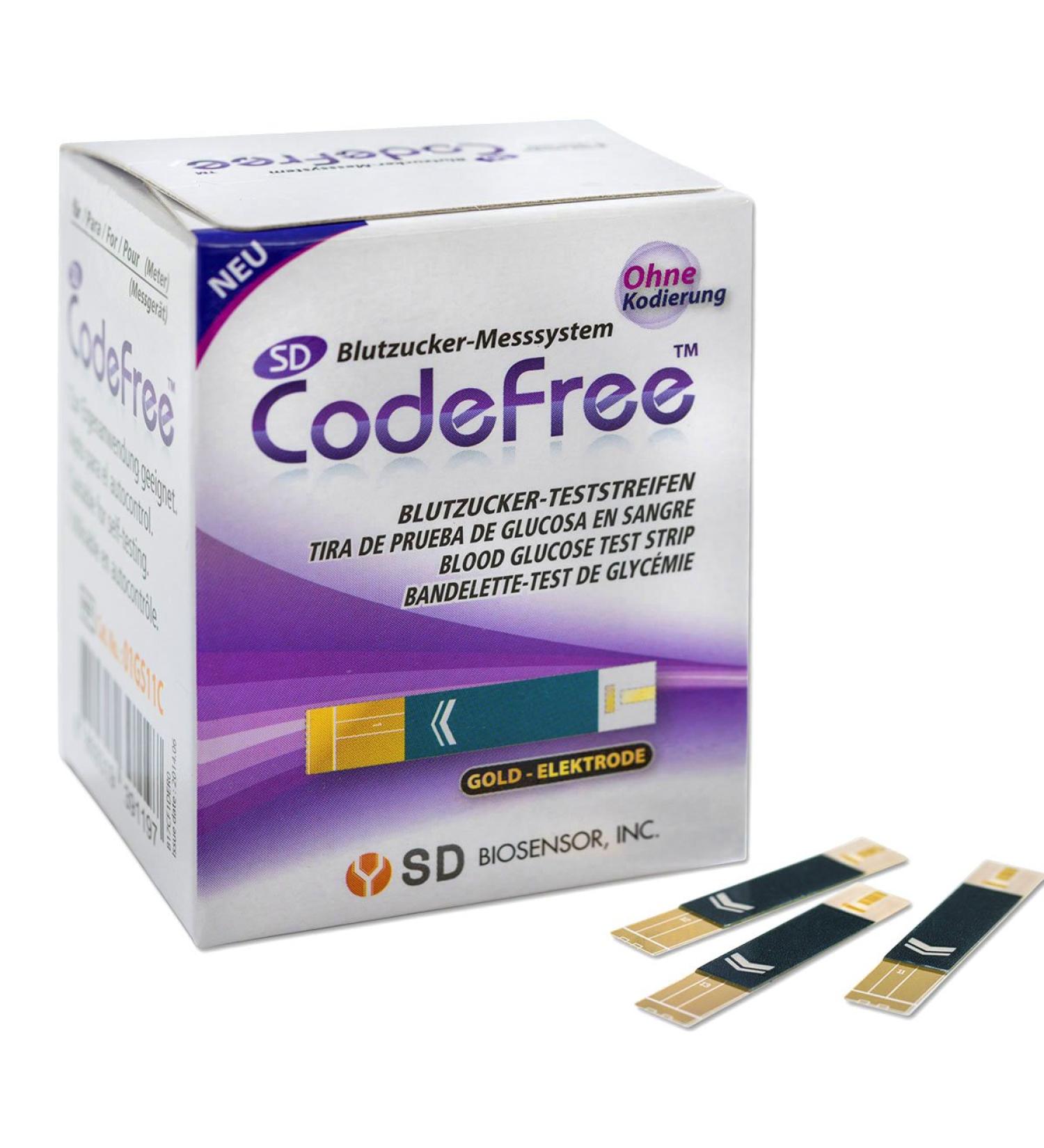 SD Codefree blood sugar test strip 50 pieces of diabetes tests for control with blood sugar (sugar) 50 pieces (1 Pack) 1 box of 50 strips