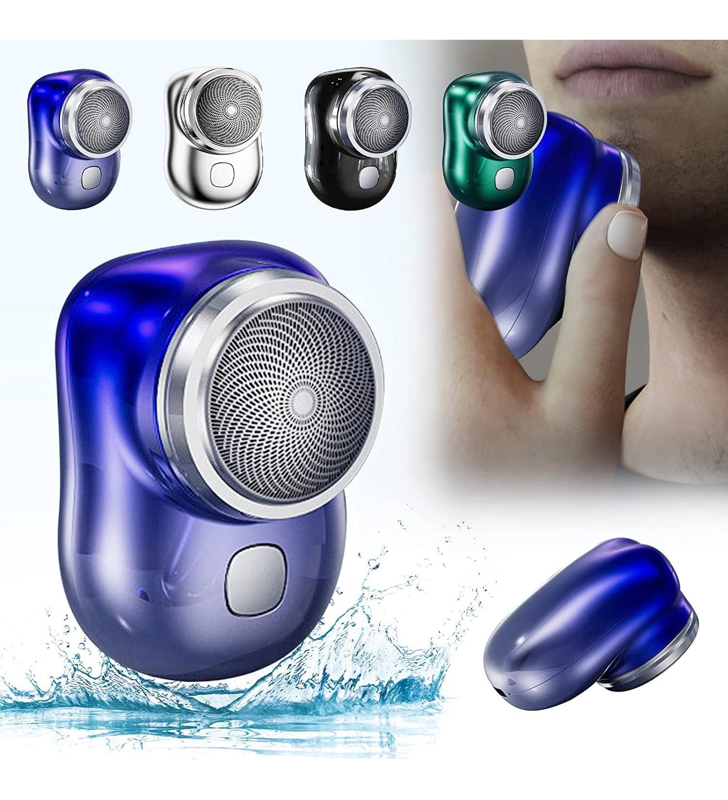 Mini Electric Shaver - Cordless Travel Shaver for Home & Car | Wet & Dry USB Mini Shaver (Blue - Buy Online on GoSupps.com
