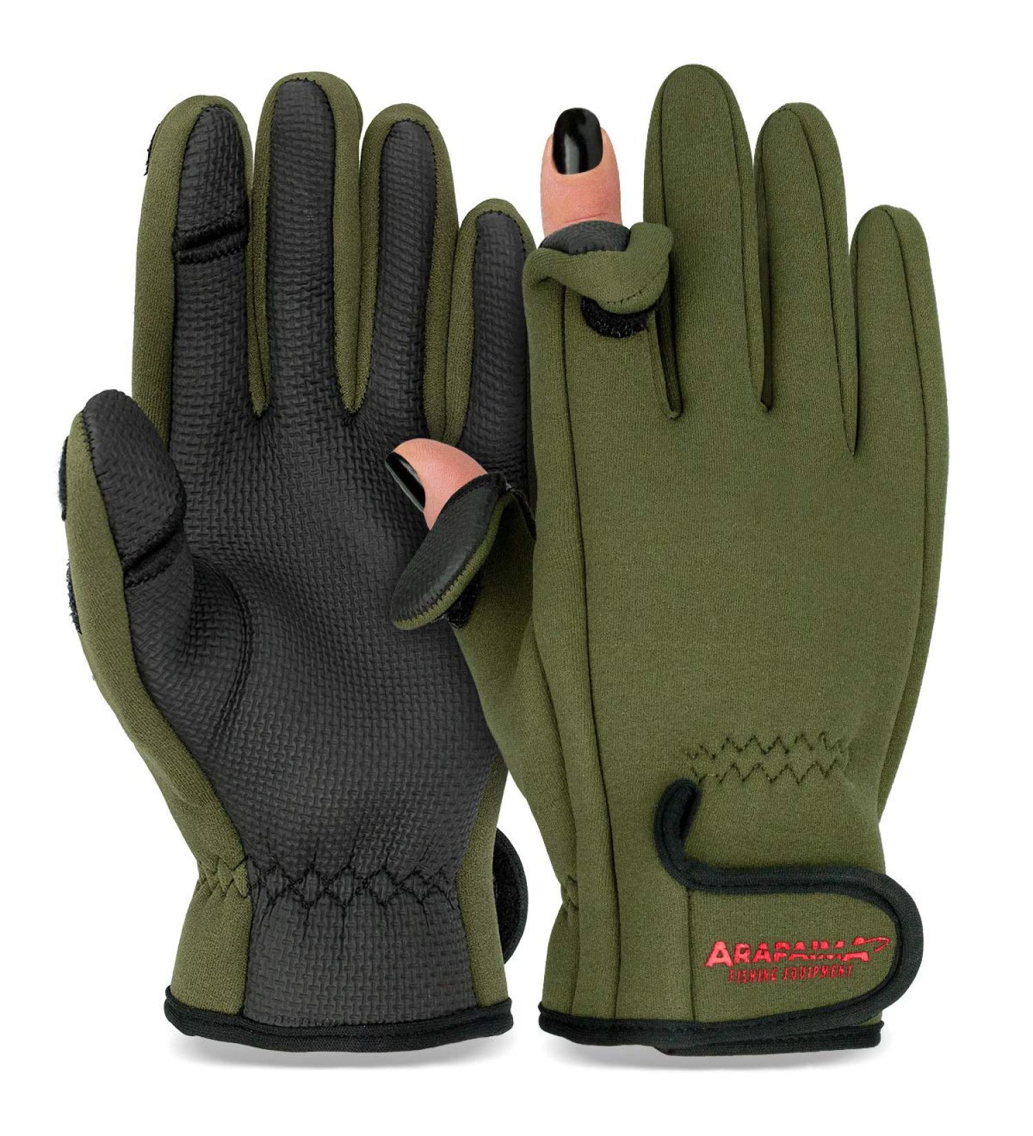 Thermo Fishing Gloves Spin | Neoprene Fishing Gloves for Anglers | Olive Fishing Gloves 3XL - Ultimate Comfort & Grip - Buy Online on GoSupps.com