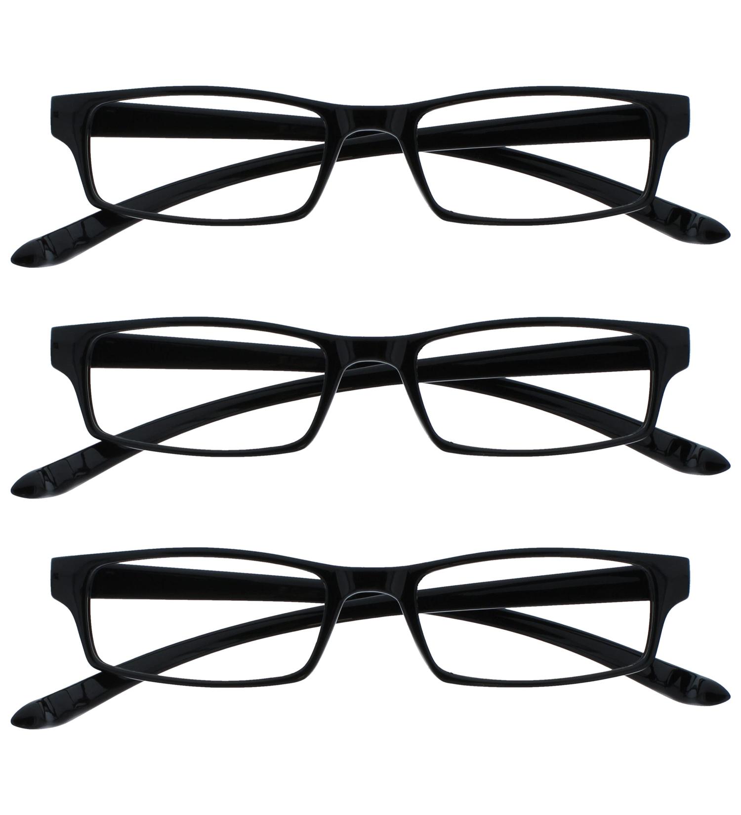 Buy Black Neck Readers Value Pack | The Reading Glasses Company | Spring Hinges | +2.00 Magnification for Men & Women - Buy Online on GoSupps.com