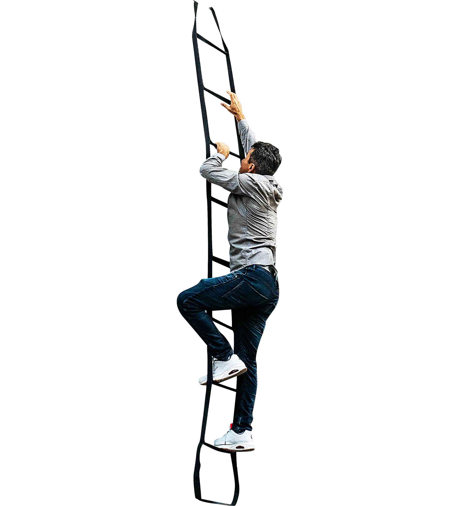ISOP 10ft Extension Ladder | Made in USA | Nylon Rope & Spring Hooks | Lightweight & Durable | Holds up to 1200 lbs | Emergency Escape Equipment - Buy Online on GoSupps.com
