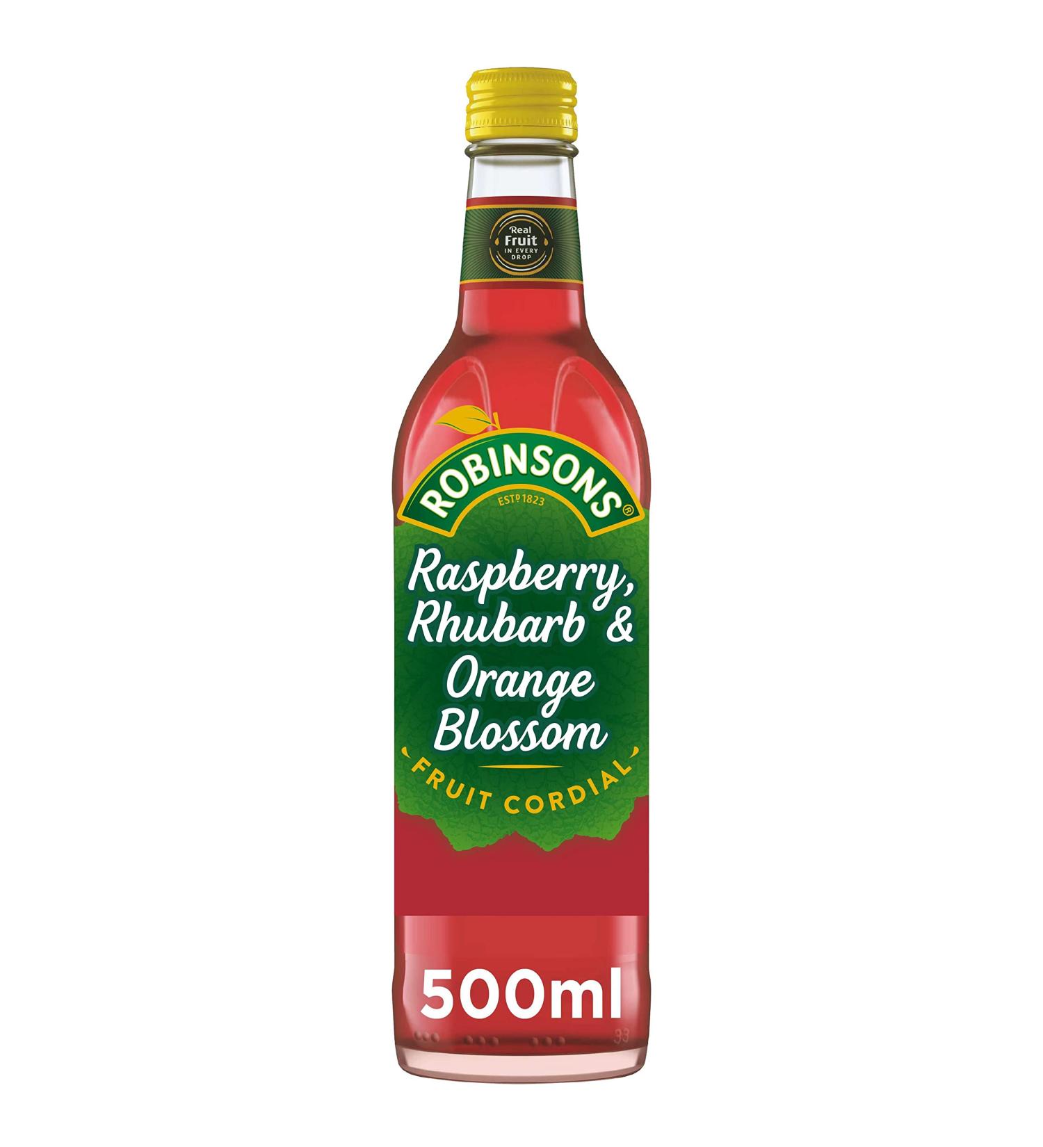  Robinsons Robinsons Fruit Cordials Raspberry Rhubarb & Orange Blossom 500ml - Buy Online on GoSupps.com