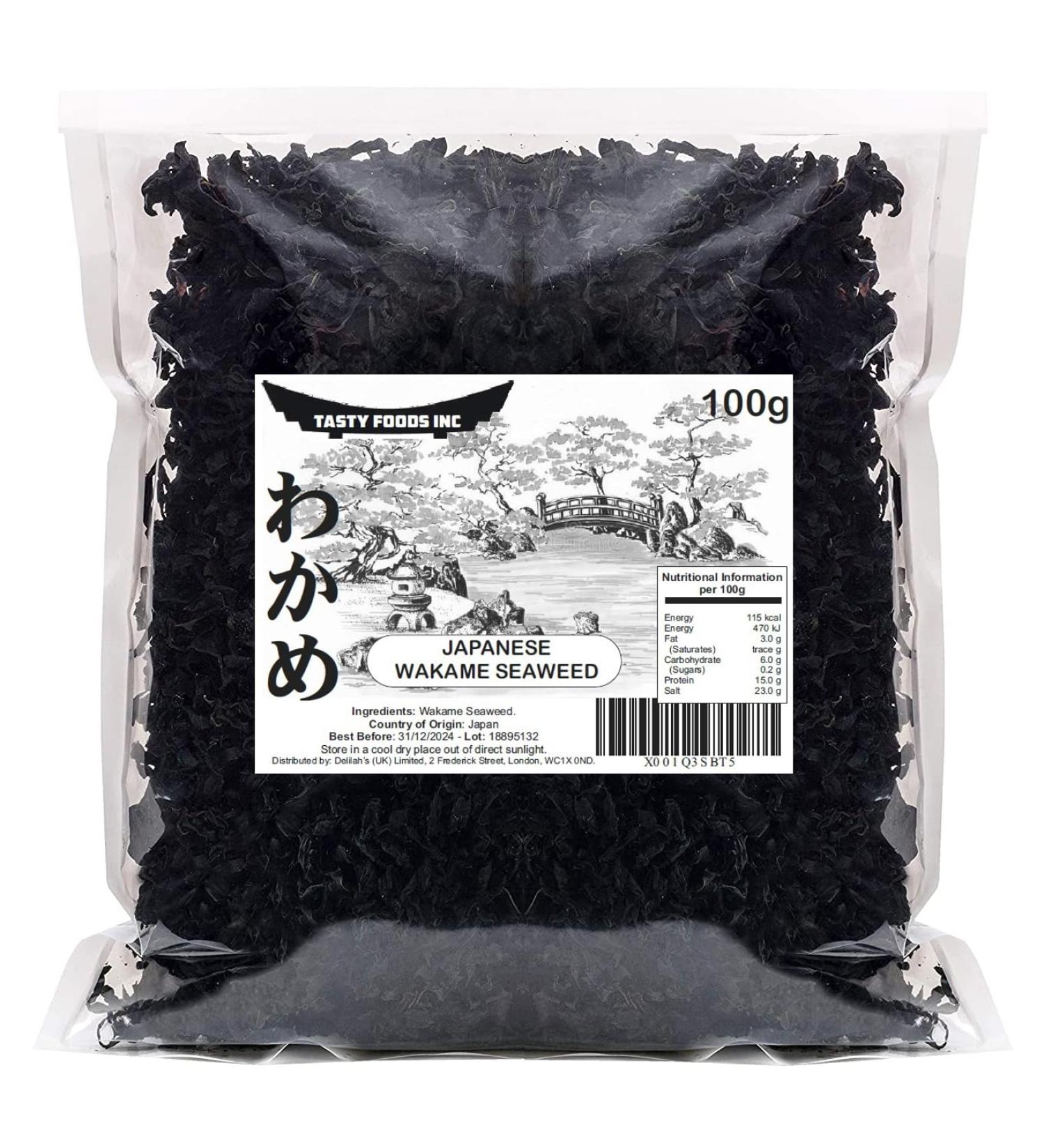 Japanese Wakame Seaweed 100g - Premium Quality from Tasty Foods Inc - Buy Online on GoSupps.com