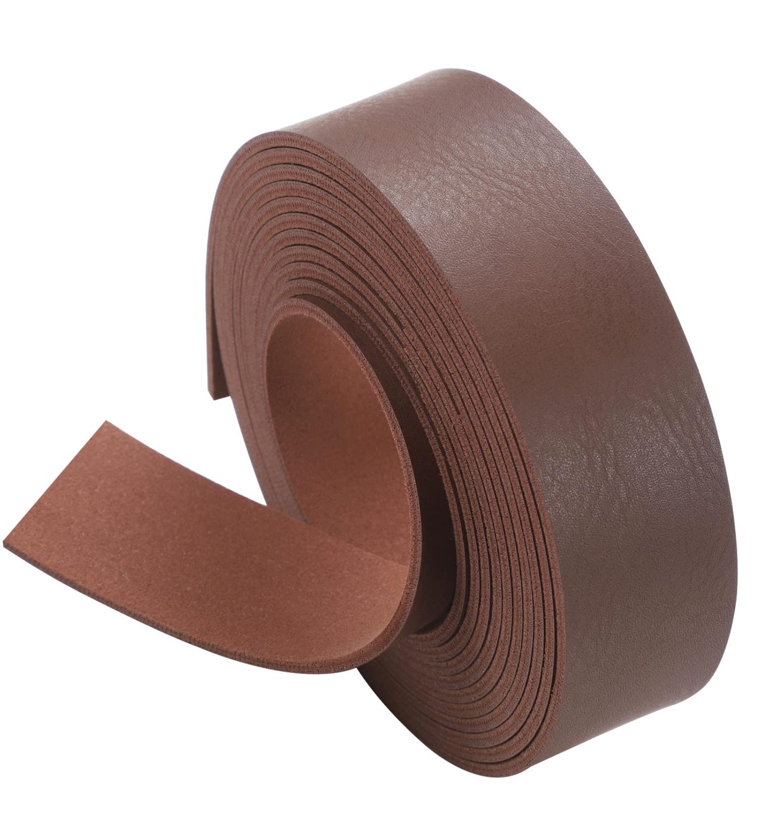 Picheng Leather Strips 1 Inch Wide 100 Inches Long - Ideal for Pet Collars, Belts, and DIY Craft Projects - Dark Brown - Buy Online on GoSupps.com