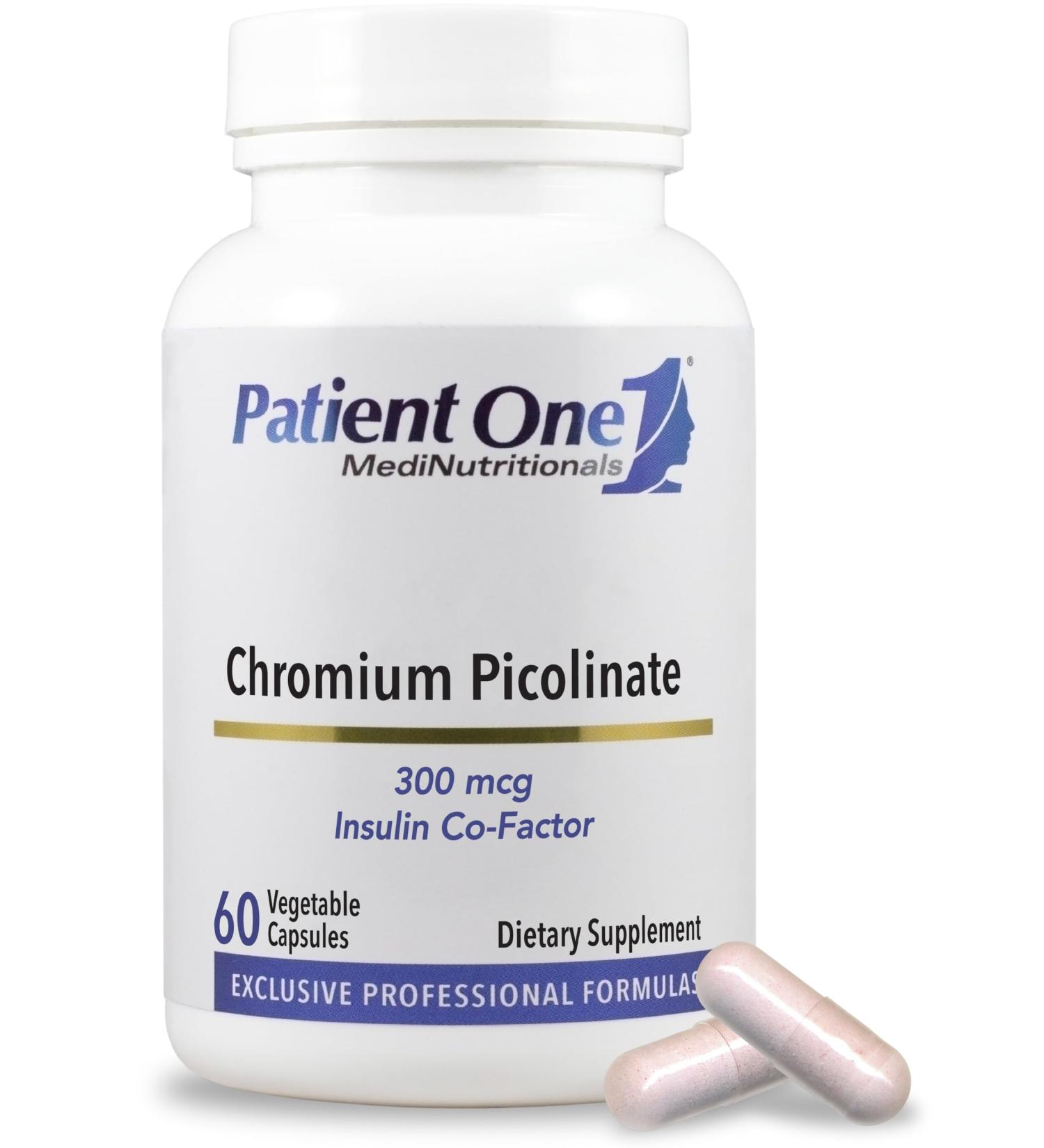 Patient One Chromium Picolinate 300 mcg | Supplement to Support Heart and Metabolic Health* | 60 Capsules - Buy Online on GoSupps.com