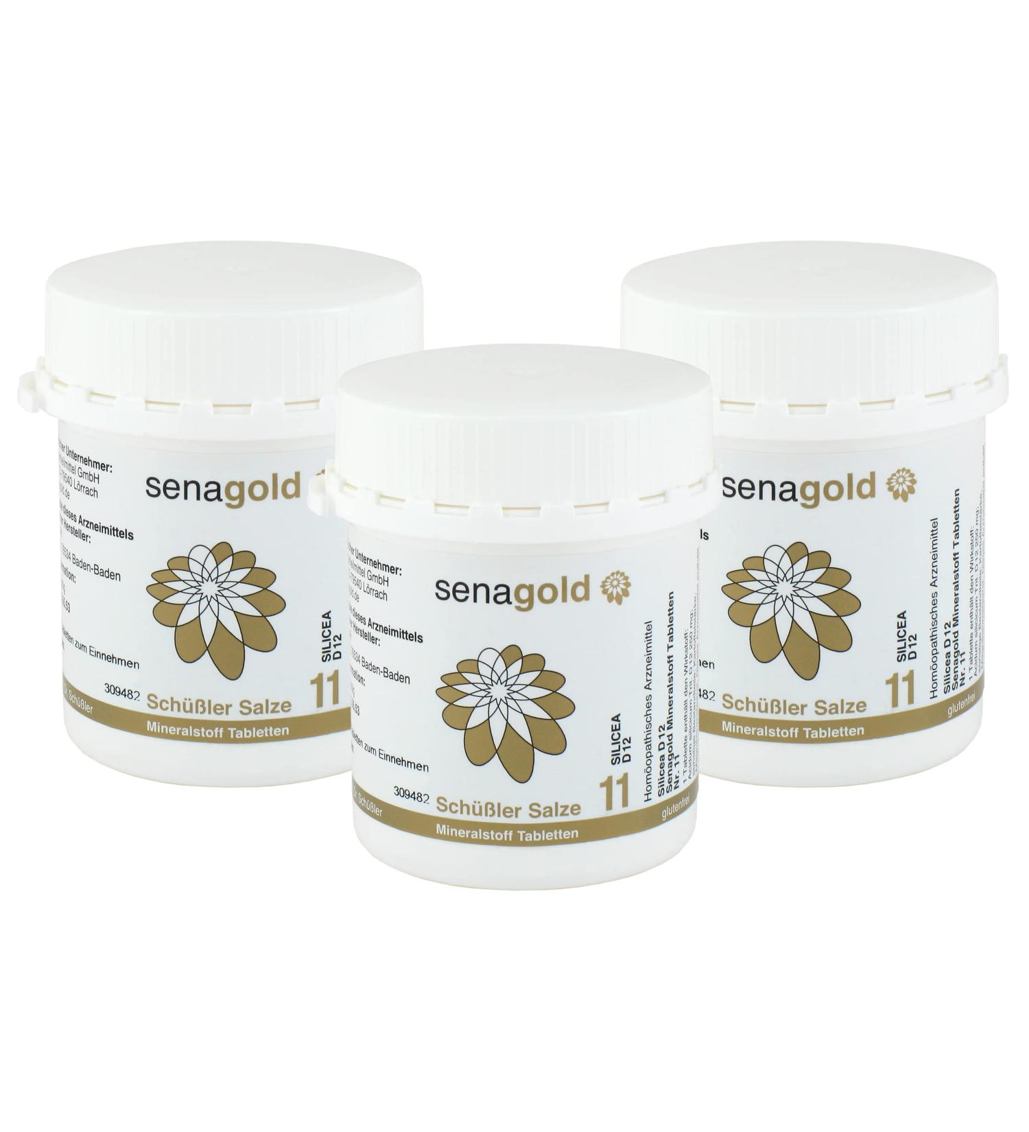 Buy Sch ssler Salt No. 11 - Silicea D12 Tablets (Gluten-Free) | 3x400 pcs | International Shipping Available - Buy Online on GoSupps.com