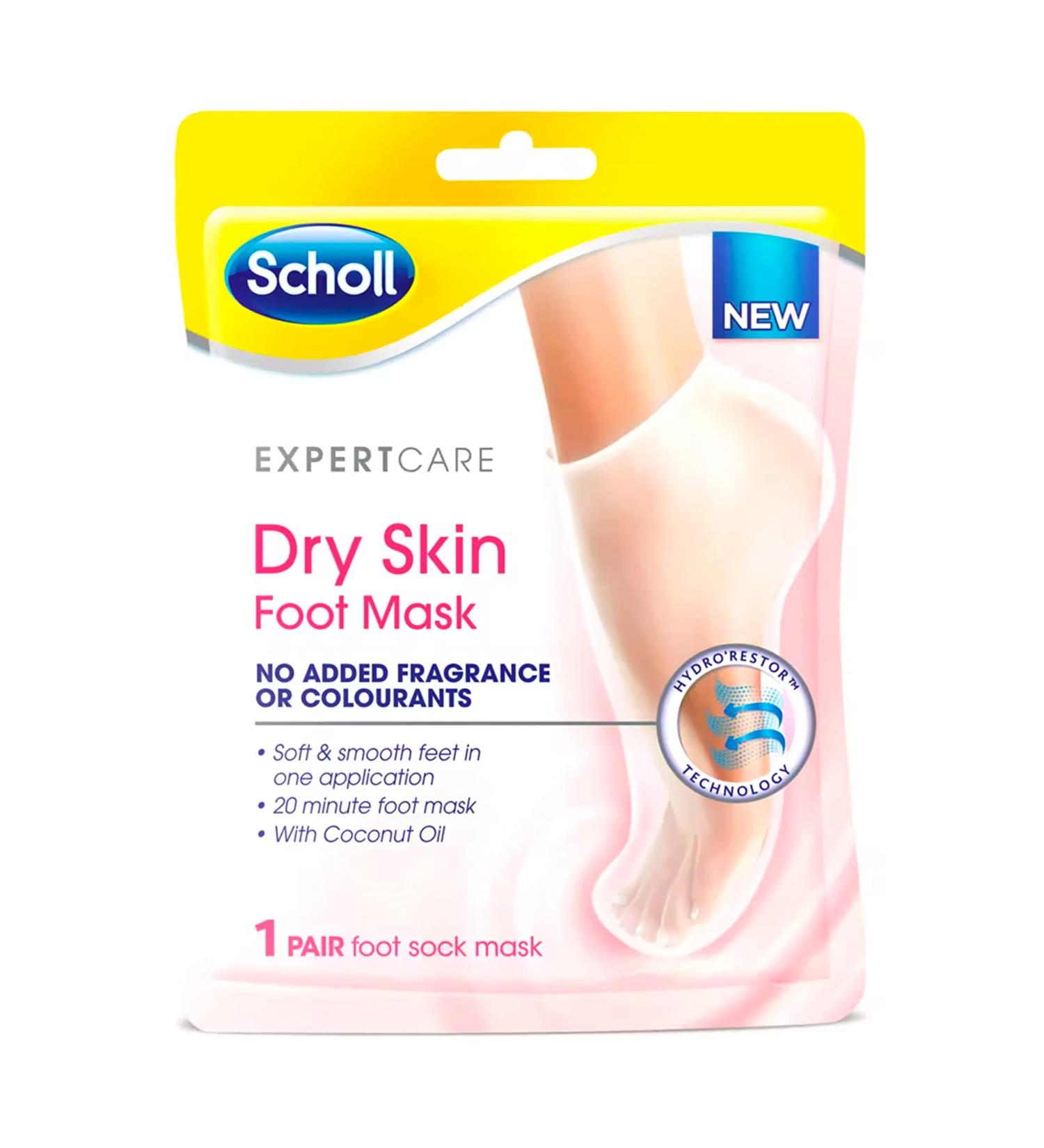 Scholl Fragrance-Free Foot Mask - One Pair, One Size | Soothes and Softens Feet - Buy Online on GoSupps.com