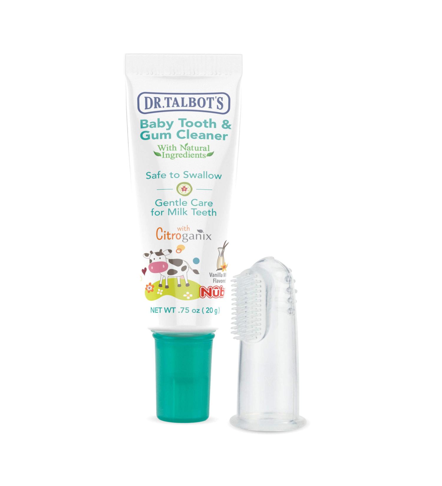 Dr. Talbot's Baby Toothpaste with Citroganix & Silicone Gum Massager - Vanilla Milk Flavor - Buy Online on GoSupps.com